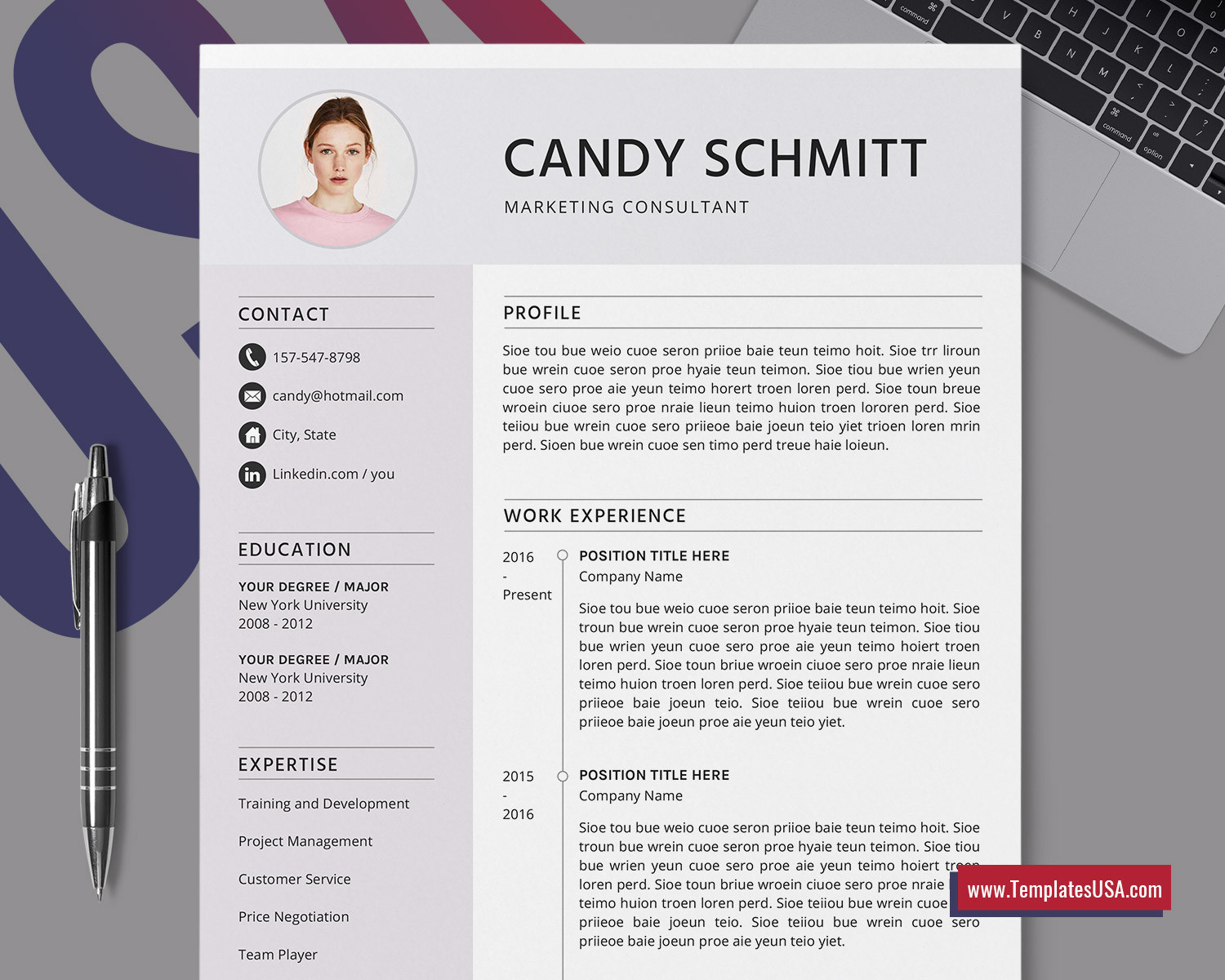 Best Resume Templates for It Professionals Modern Resume Template, Creative Cv Template, Professional Cv format, Ms Word Resume, 1, 2 and 3 Page Resume Design, top Selling Resume Template for …
