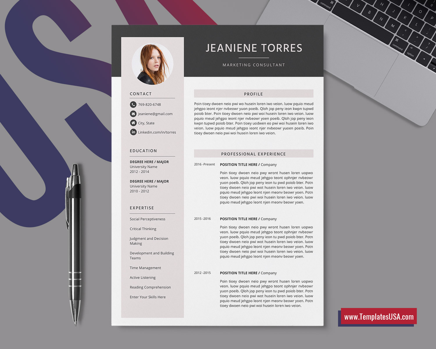 Best Resume Templates for It Professionals Modern Resume Template, Creative Cv Template, Professional Cv format, Ms Word Resume, 1, 2 and 3 Page Resume Design, top Selling Resume Template for …