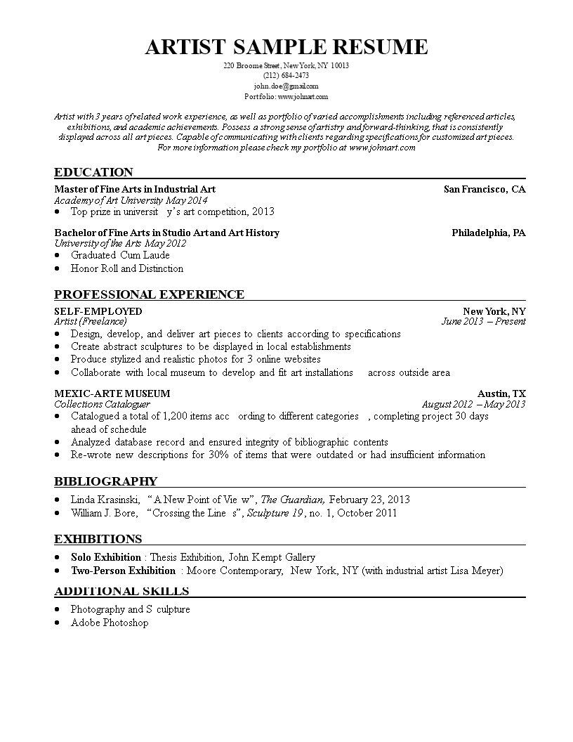Cox School Of Business Resume Template the Best Artist Resume Template Check More at Http://sktrnhorn.co …