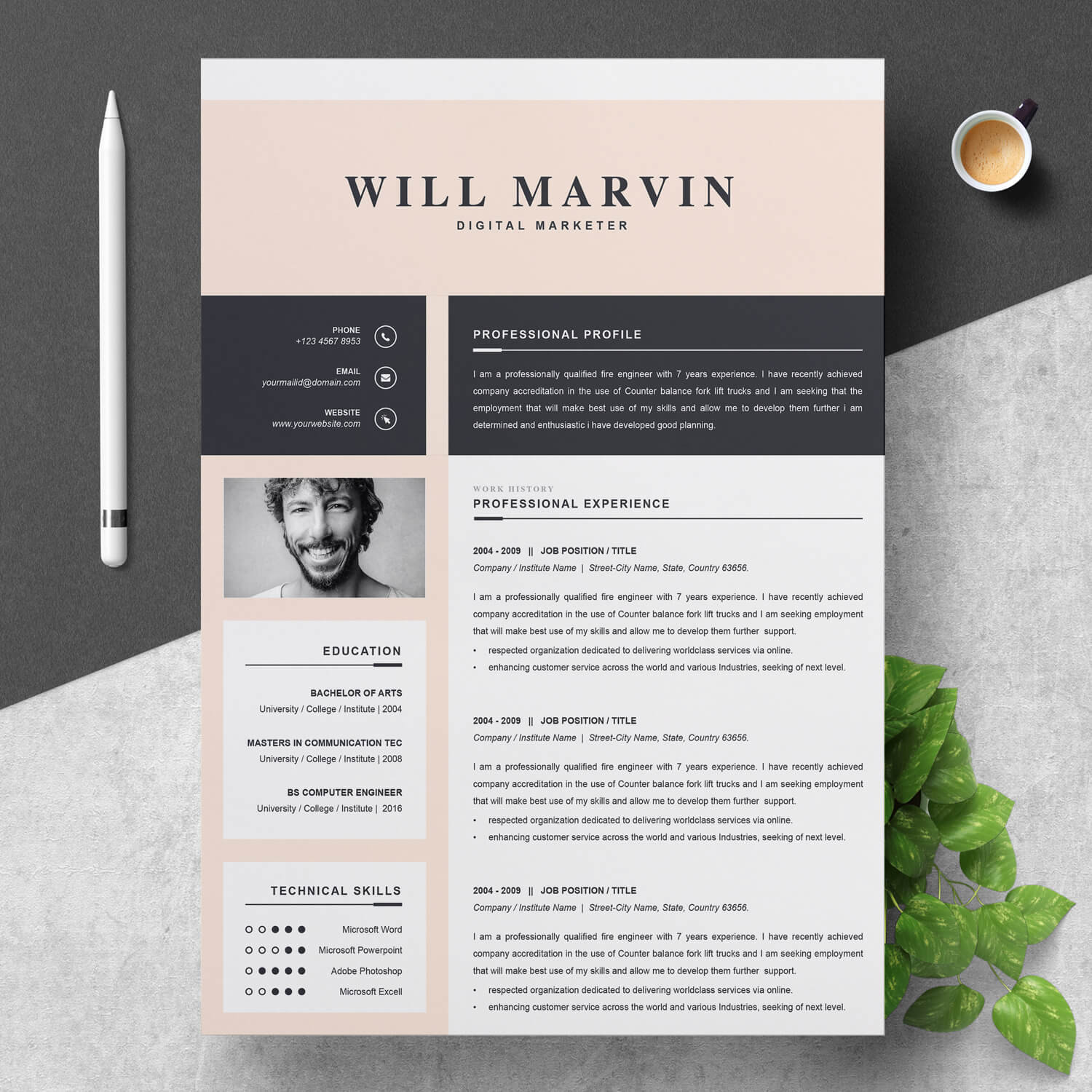 Digital Marketing Resume Template Free Download Digital Marketing Resume 2021 Template – Resumeinventor