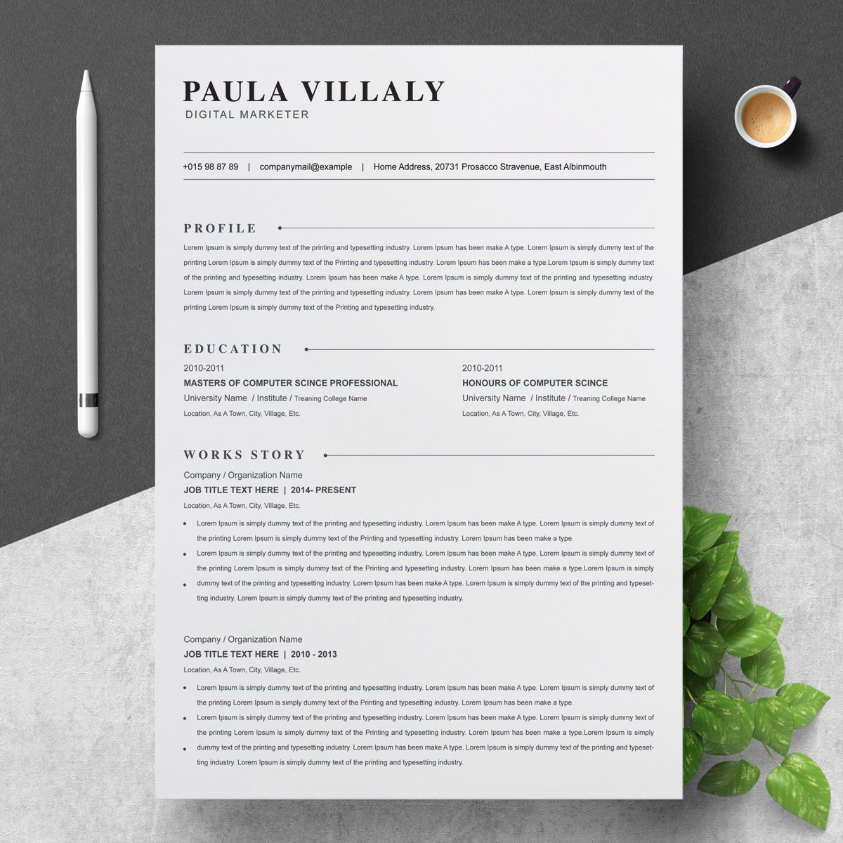 Digital Marketing Resume Template Free Download Digital Marketing Resume Resume Template Resumeinventor …