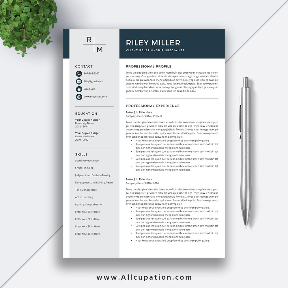 Download Curriculum Vitae Cv Resume Templates Editable Professional Resume Template, Curriculum Vitae Word, Job …