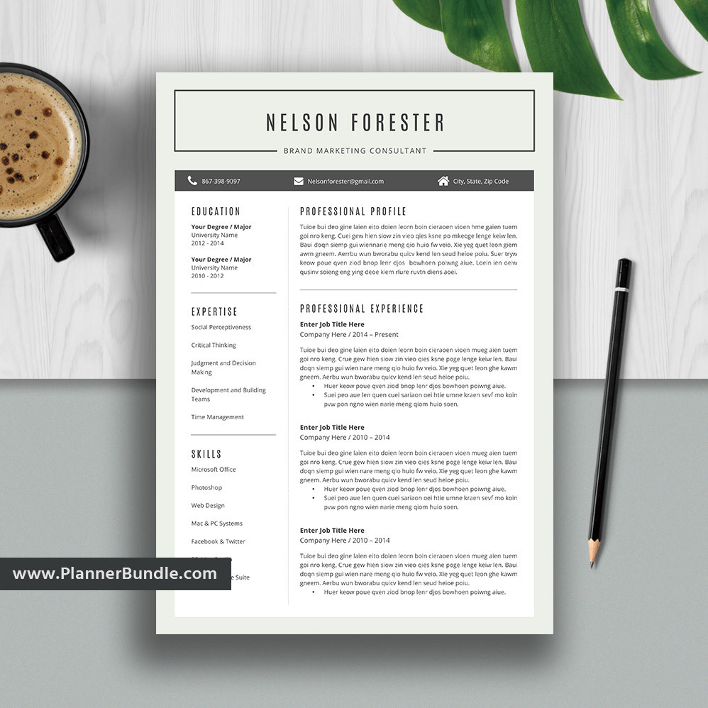 Download Resume Templates for College Students Modern Resume Template Word, Editable Cv Template Design …