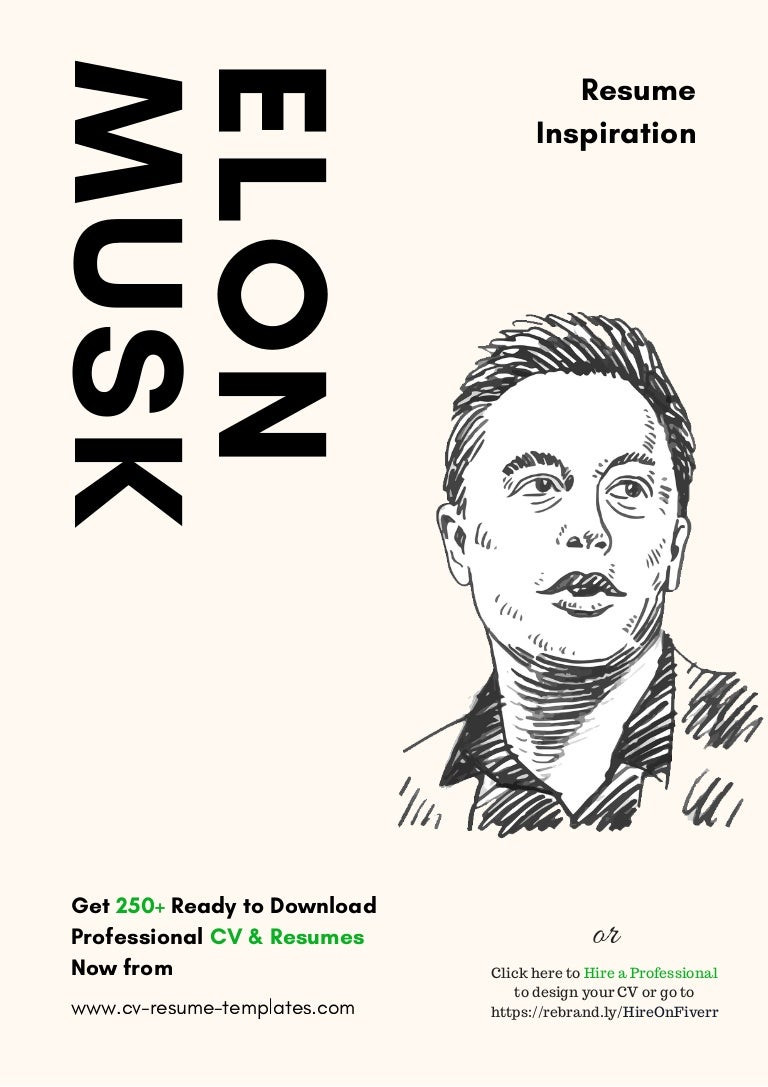 Elon Musk Resume Template Download Free Elon Musk Resume