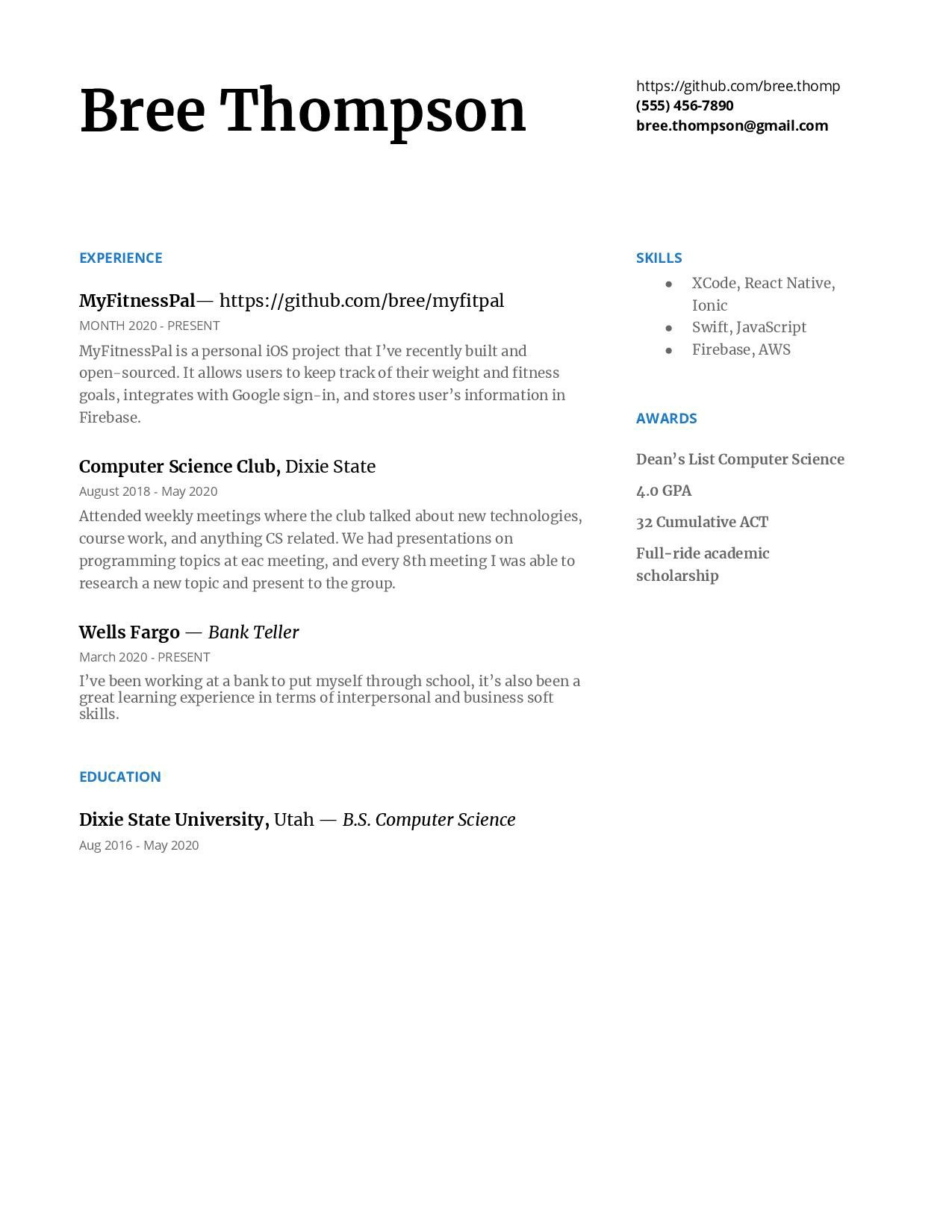 Entry Level Computer Science Resume Template 6 Computer Science Resume Examples for 2021 by Lane Wagner … Entry Level Computer Science Resume Template 6 Computer Science Resume Examples for 2021 by Lane Wagner …