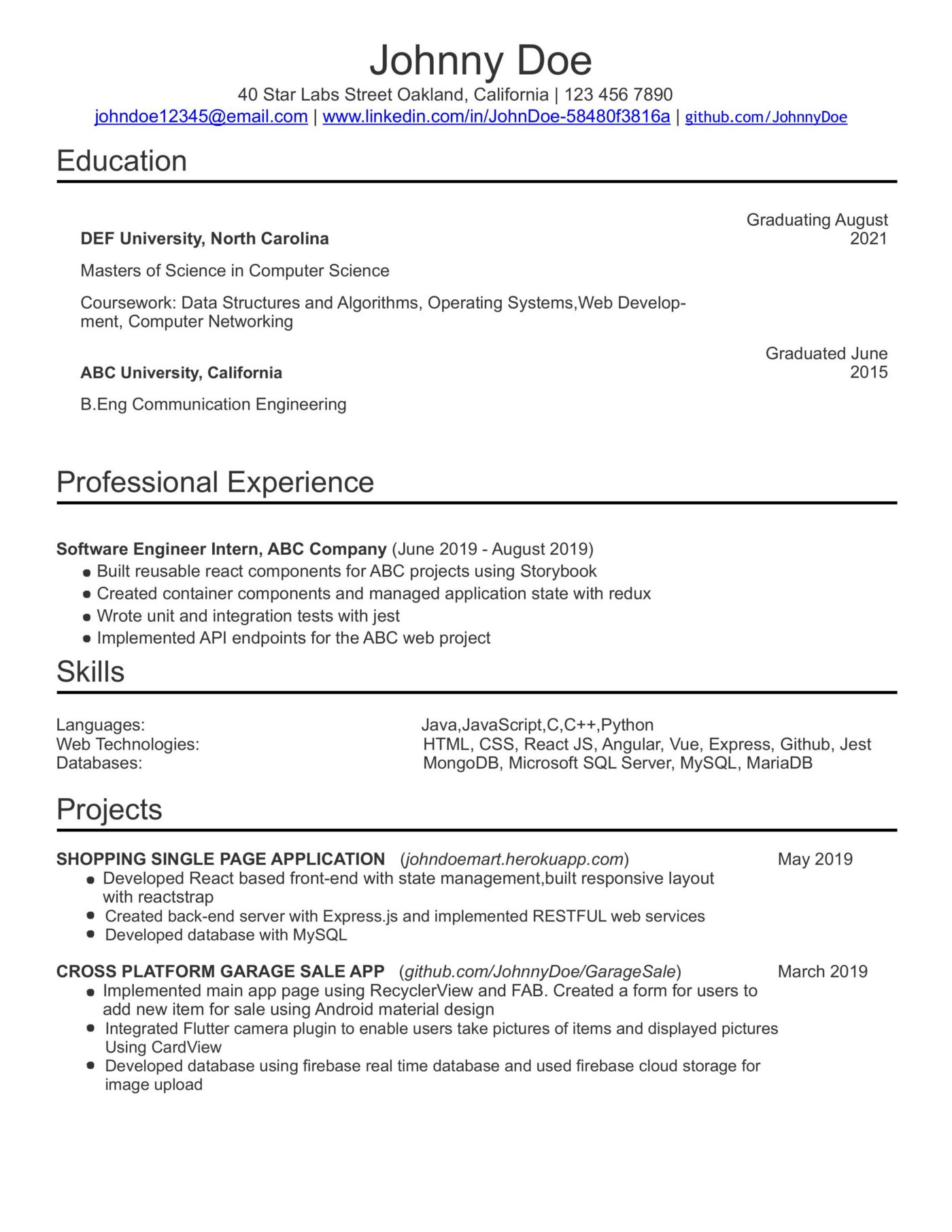 Entry Level software Engineer Resume Template Building An Entry Level software Engineer Resume Medium