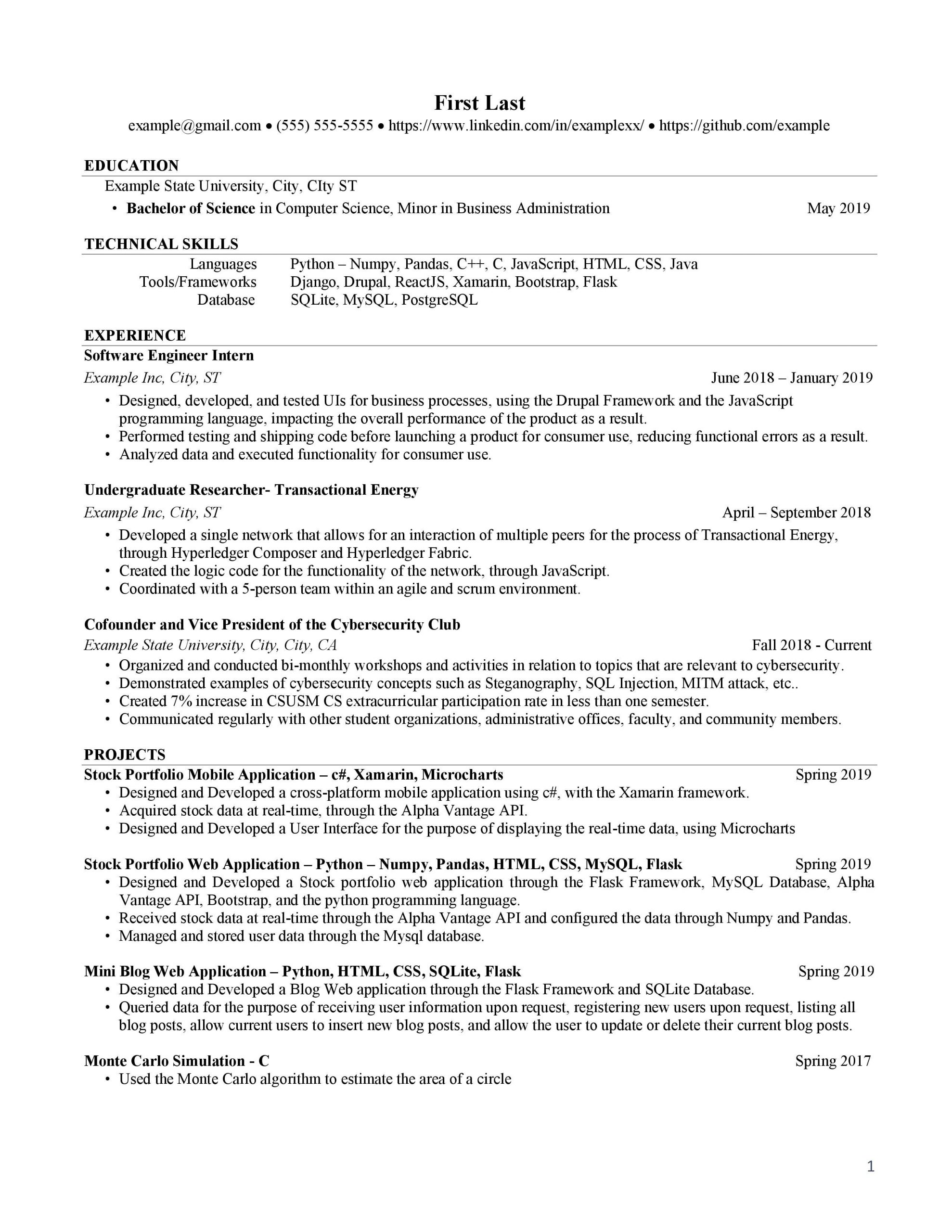 Entry Level software Engineer Resume Template Request for An Entry-level software Engineer Resume Feedback : R …