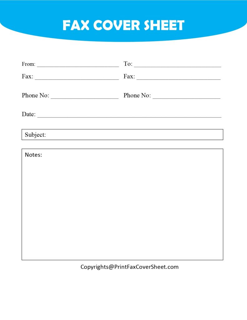 Fax Cover Sheet Template for Resume Free Blank Printable Fax Cover Sheet Template [pdf & Word] – Fax …