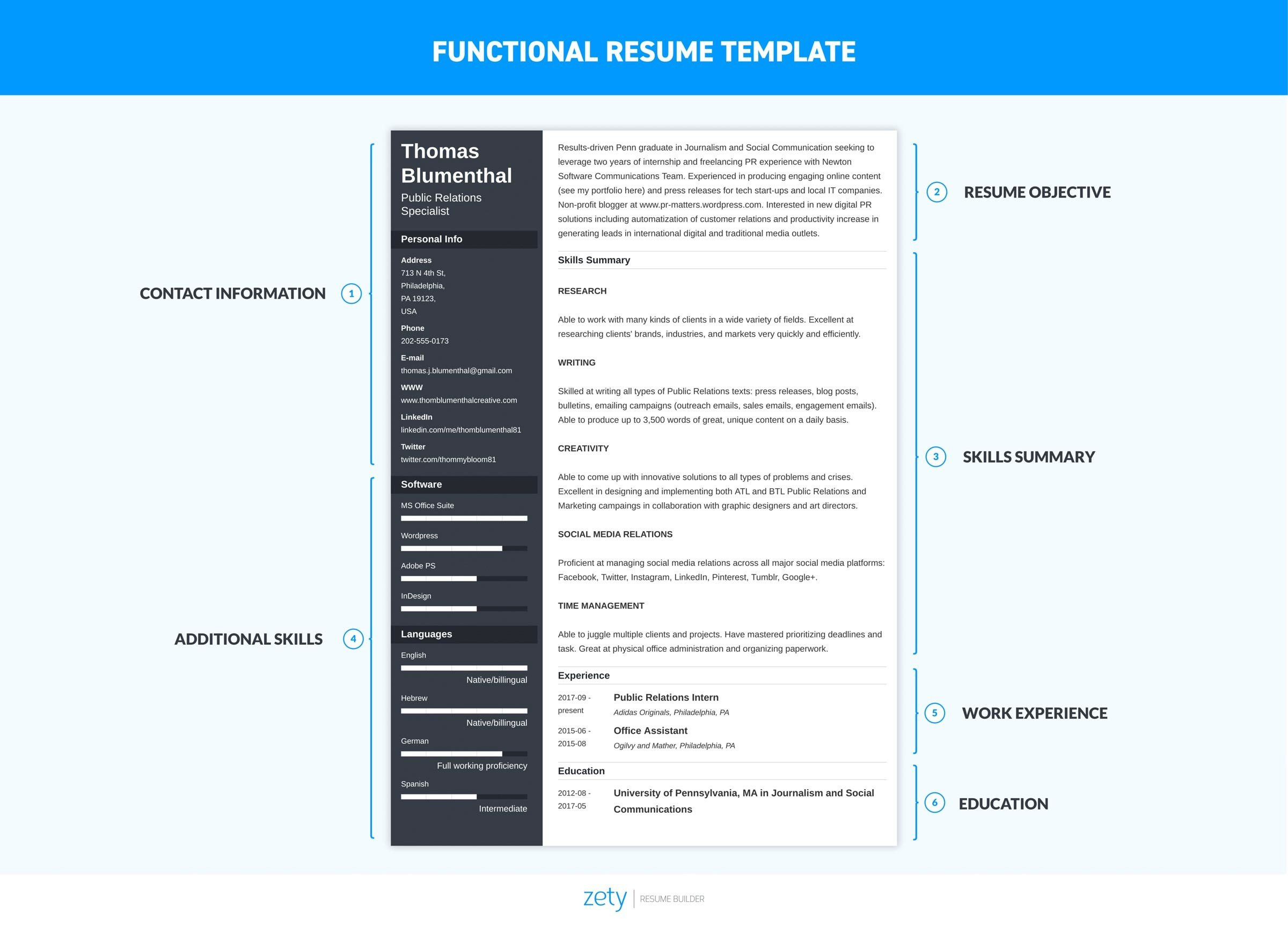 Fill In the Blank Functional Resume Template Functional Resume: Examples & Skills Based Templates
