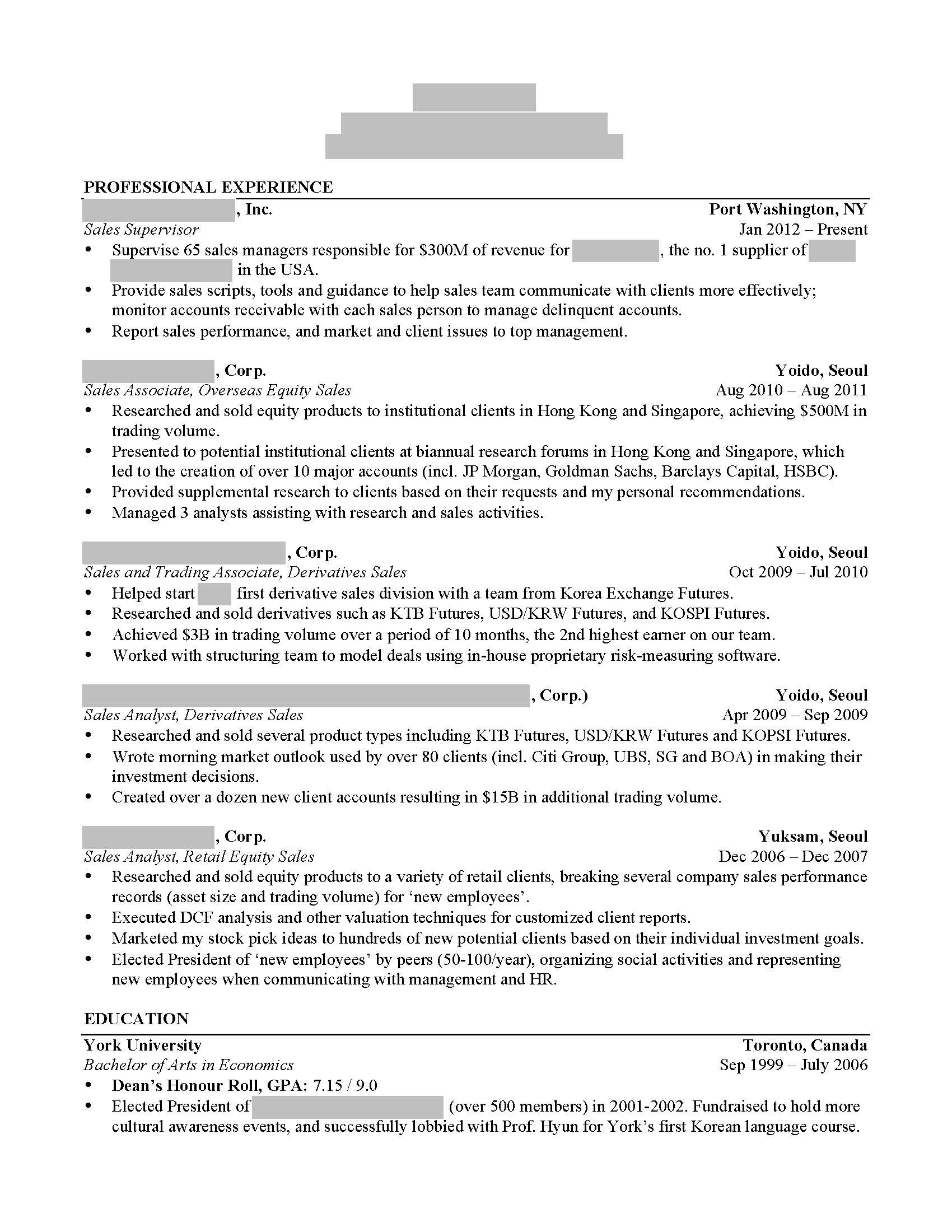 Foster School Of Business Resume Template 6: 7 Deadly Sins Of Mba Resumes – Â» touch Mba
