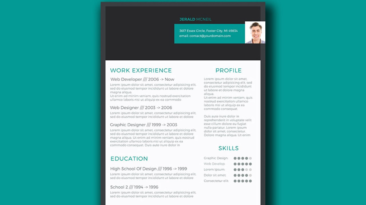 Foster School Of Business Resume Template Free Resume Template with Stylish Header