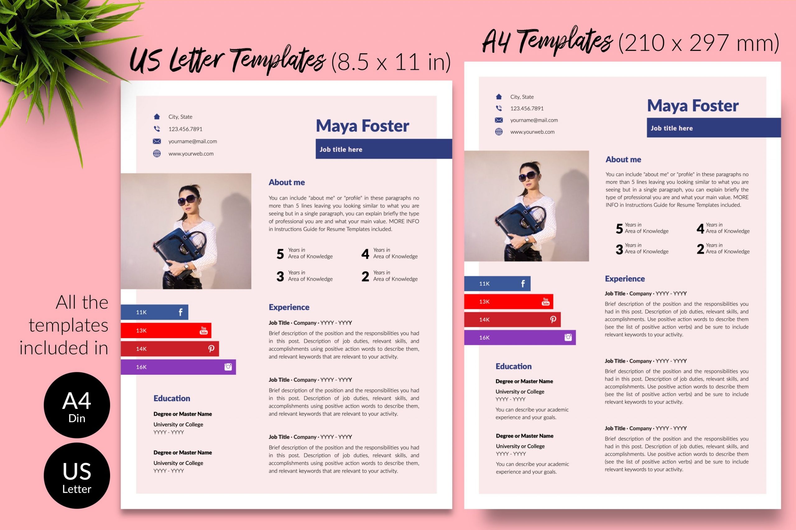 Foster School Of Business Resume Template Modern Resume Cv Template for Microsoft Word & Apple Pages Maya …