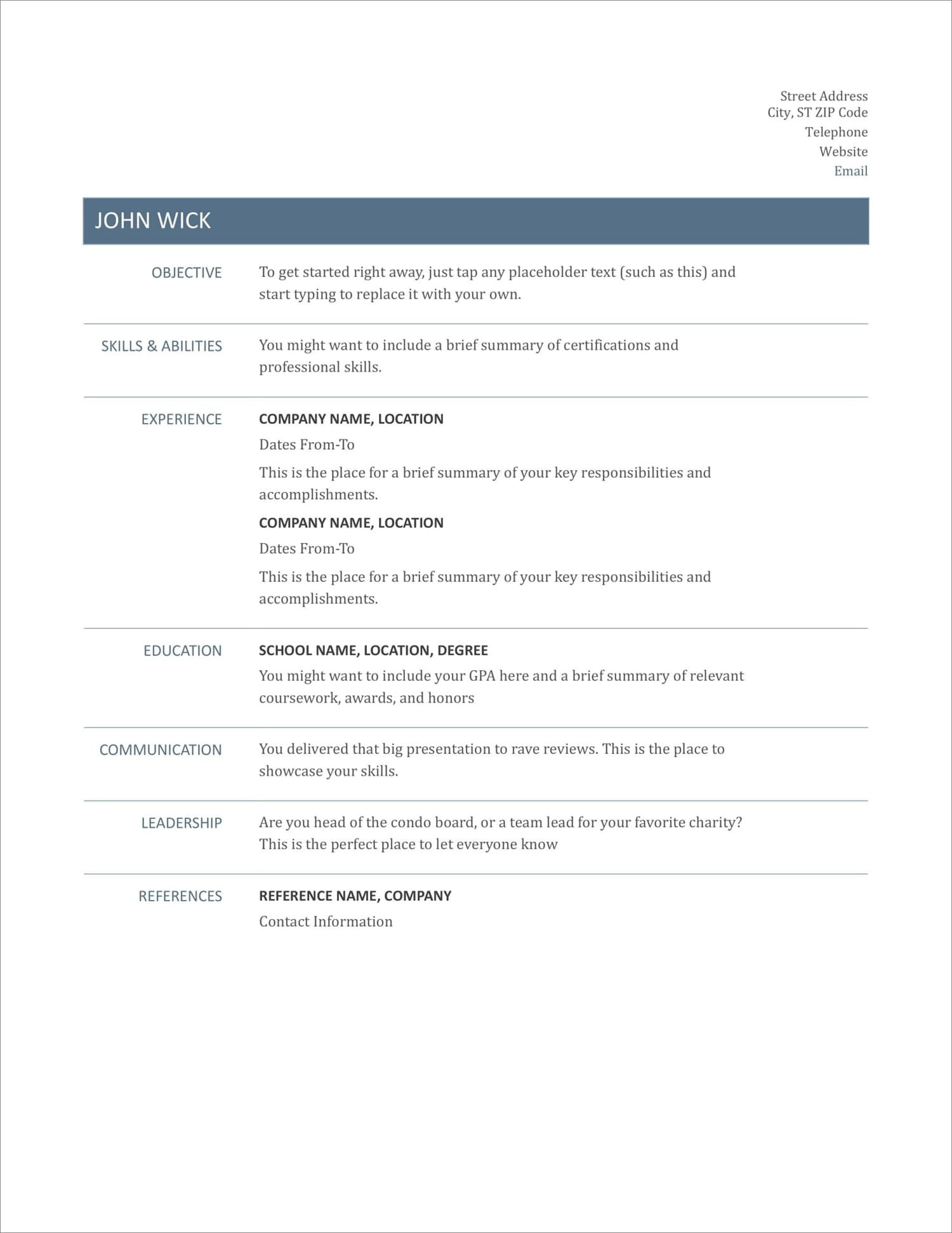 Free Easy to Use Resume Templates 25lancarrezekiq Free Resume Templates to Download In 2022 [all formats]