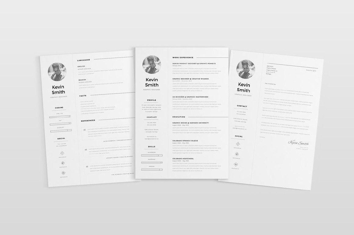 Free Minimalistic and Clean Resume Template Free Clean and Minimal Resume Template – Creativebooster