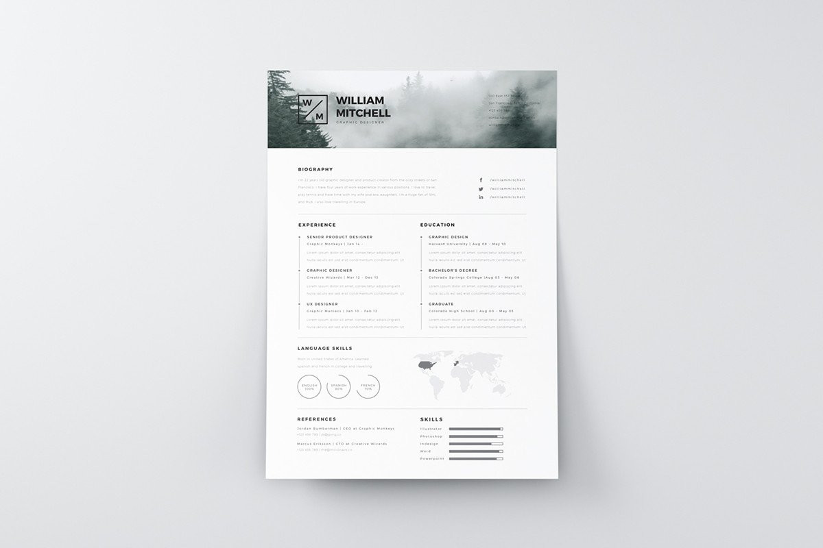 Free Minimalistic and Clean Resume Template Free Minimalistic and Clean Resume Template – Creativebooster