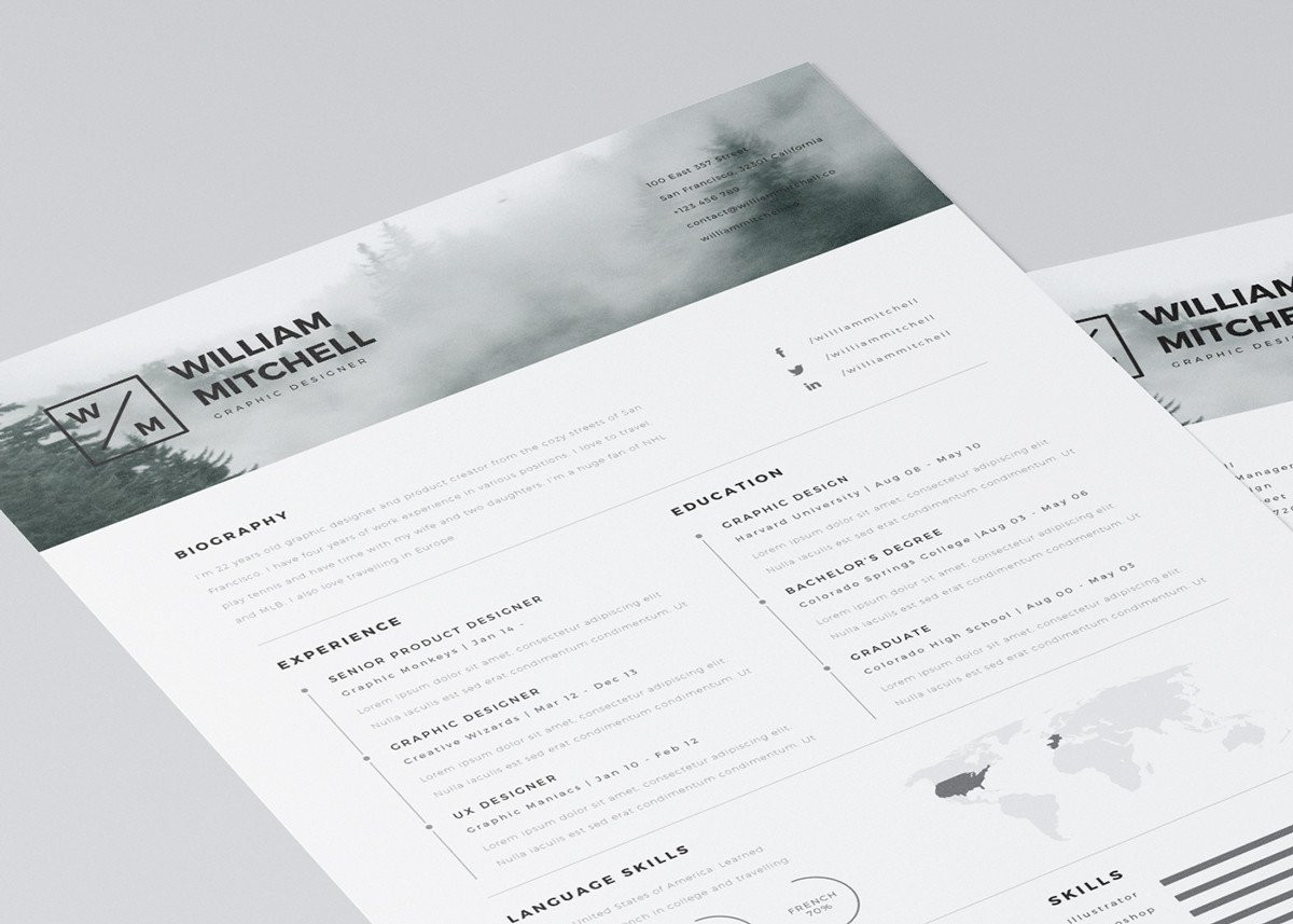 Free Minimalistic and Clean Resume Template Free Minimalistic and Clean Resume Template – Creativebooster
