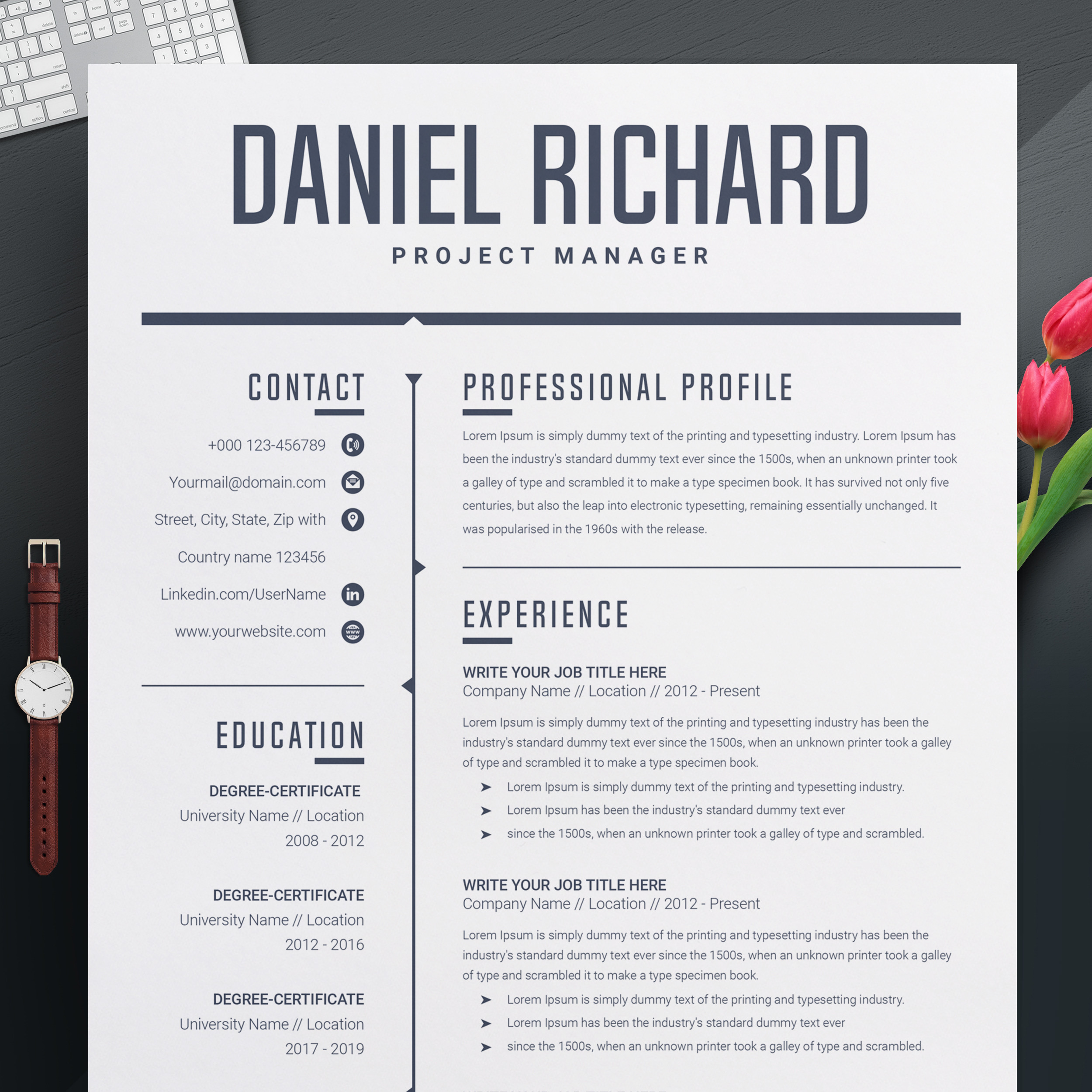 Free Modern Resume and Cover Letter Templates Modern Resume Template / Cv Template   Cover Letter â Free Resumes …