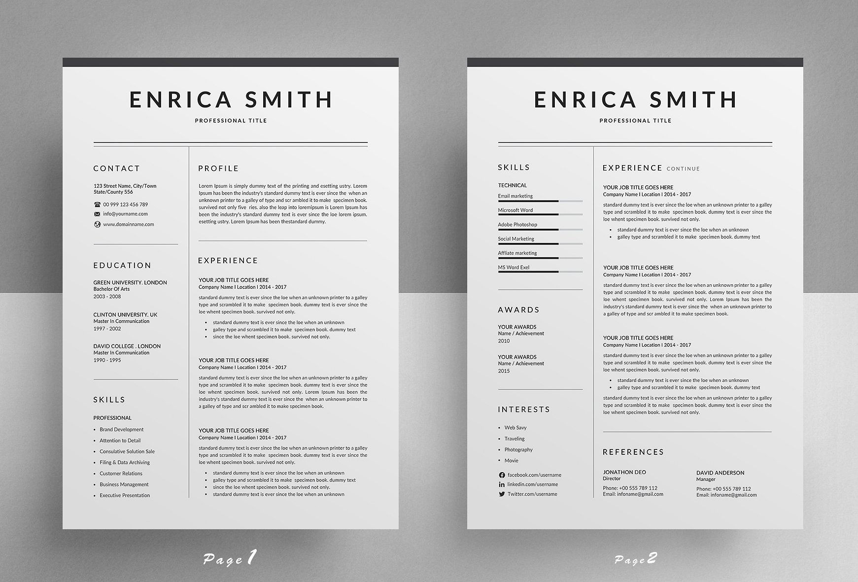 Matching Resume and Cover Letter Templates Resume/cv   Cover Letter Cover Letter for Resume, Cv Cover …