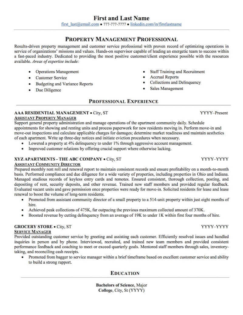 Real Estate Office Manager Sample Resume Real Estate Property Management Resume Sample Professional …