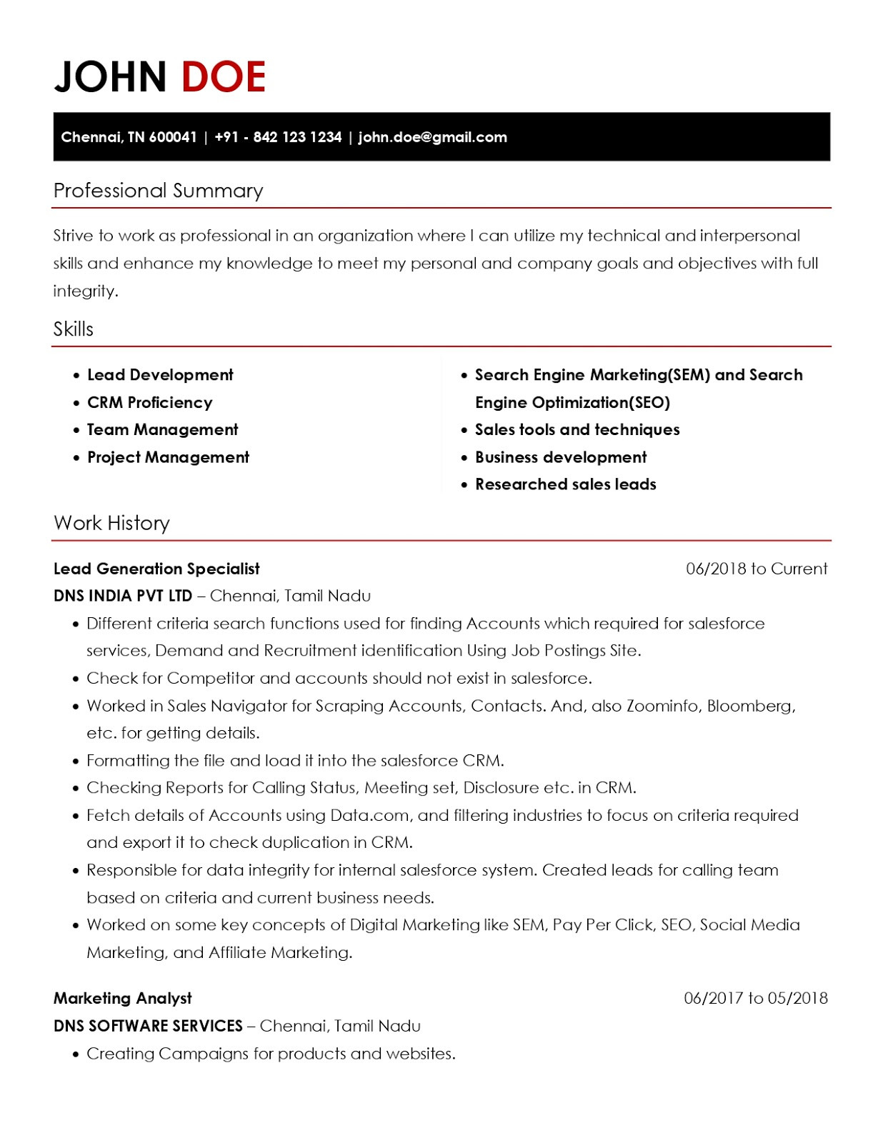 Resume Samples for B Com Freshers Download Download Resume format In Word for Freshers & Experienced – Resume …