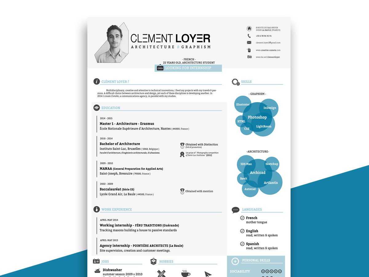 Resume Template for Internship Free Download Free Infographic Resume Template – Resumekraft