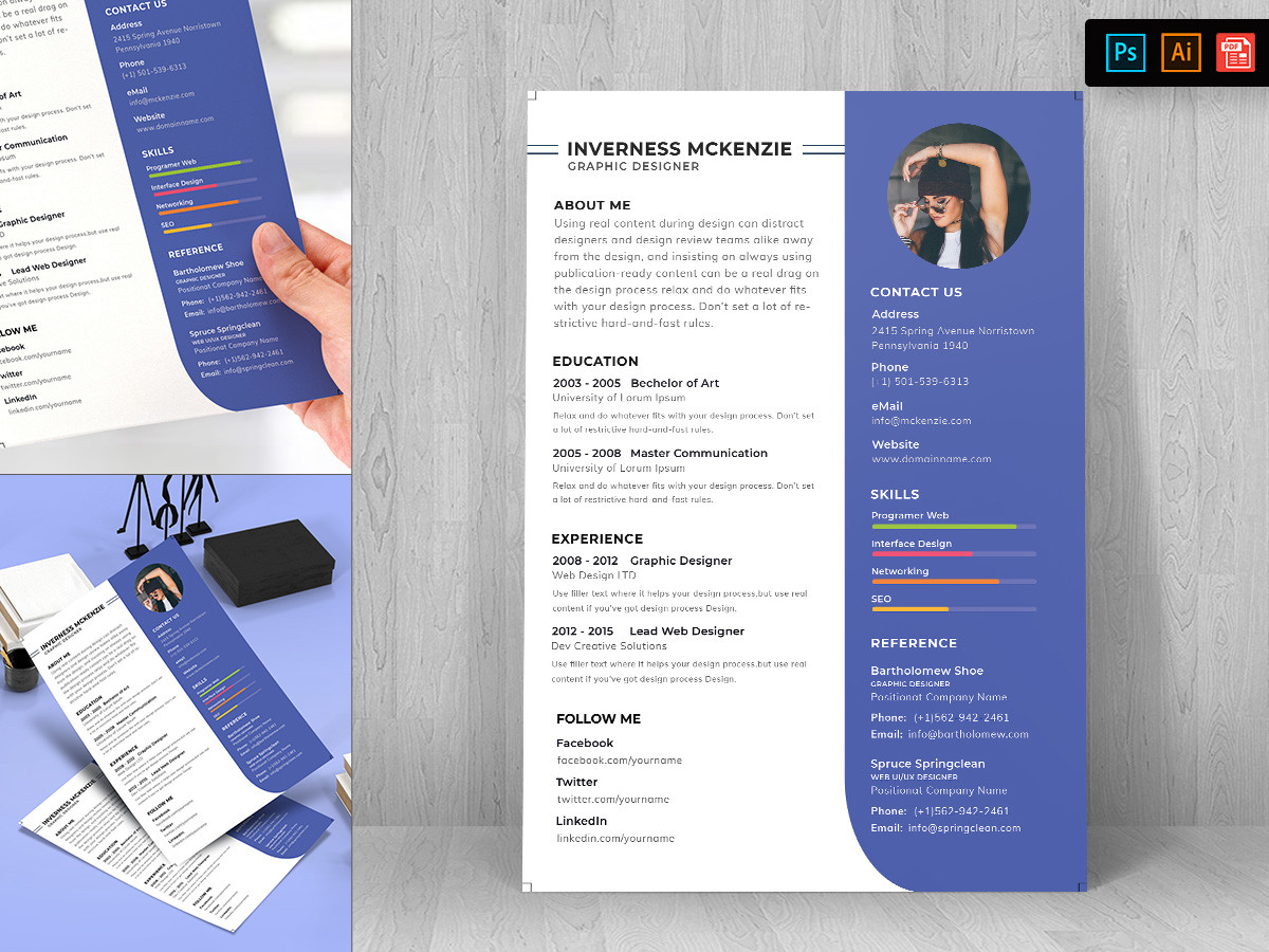 Resume Template that Fits A Lot Resume Cv Template-49 – Uplabs