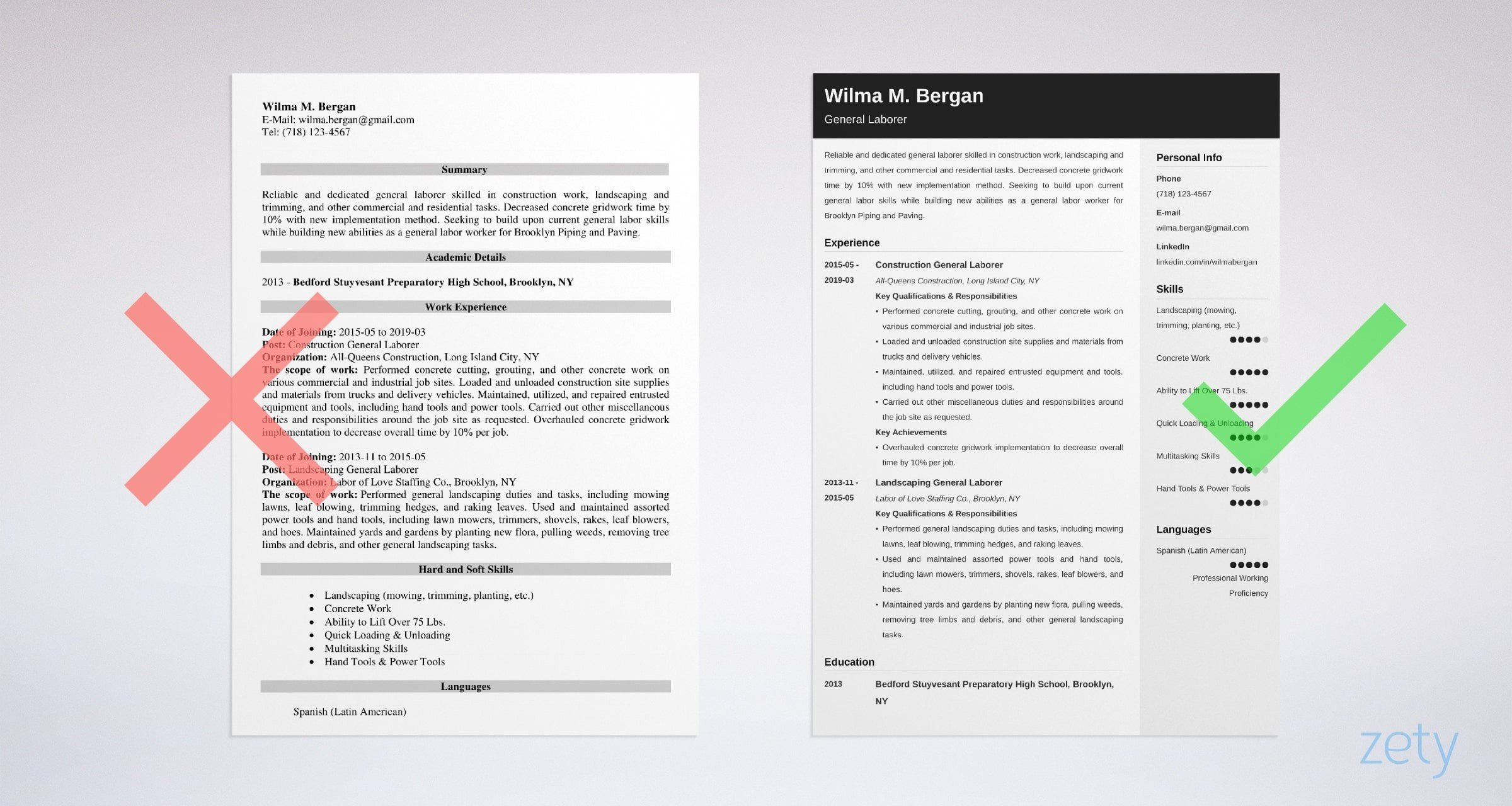 Sample Of Resume for General Labor General Laborer Resume Sample with Job Description