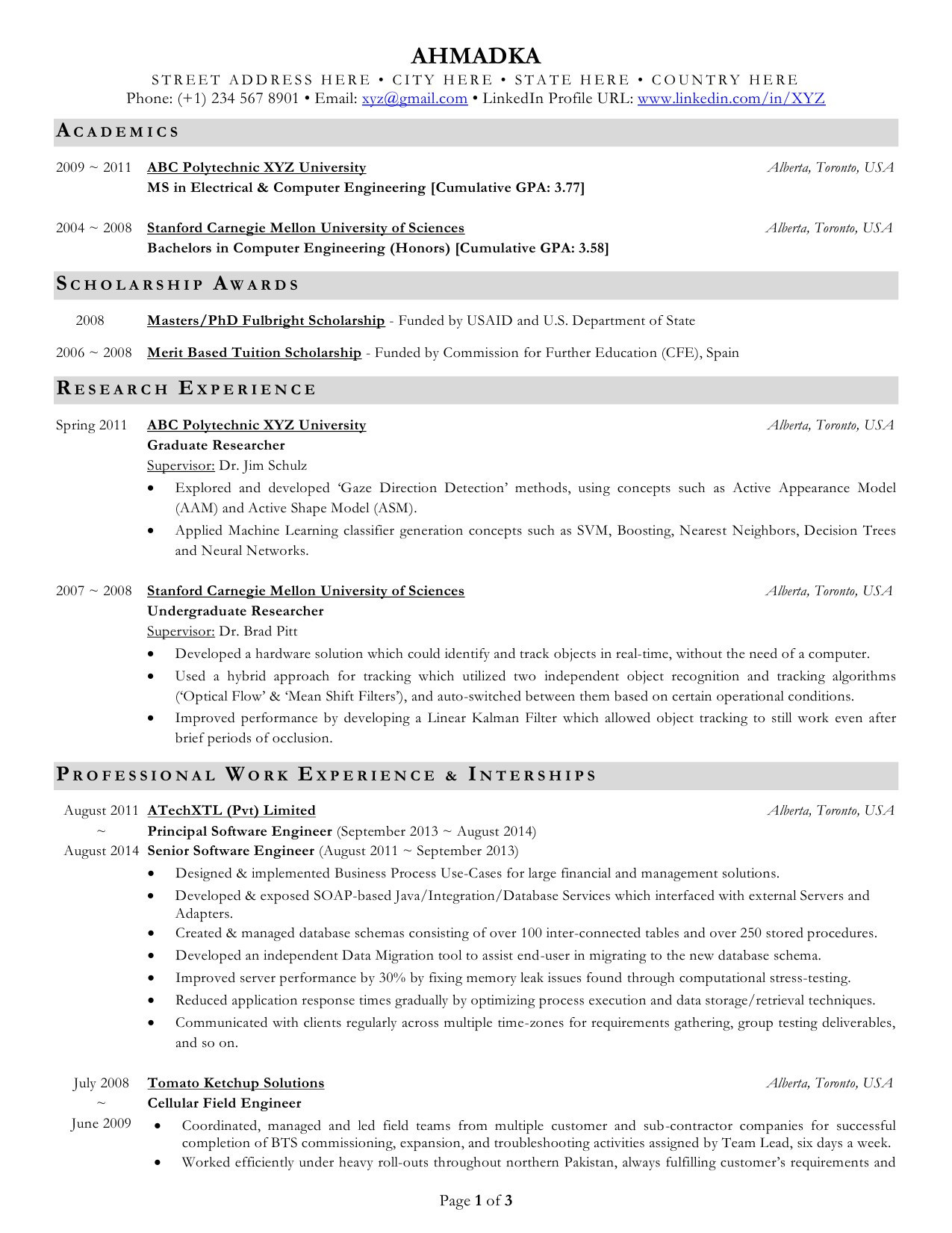 Sample Of Resume for Graduate School Application Please Critique My Cv for Graduate Admission Application …