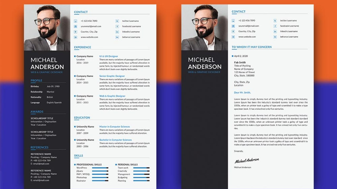 Sample Professional Resumes and Cover Letters Free Professional Resume Template with Matching Cover Letter Design Sample Professional Resumes and Cover Letters Free Professional Resume Template with Matching Cover Letter Design