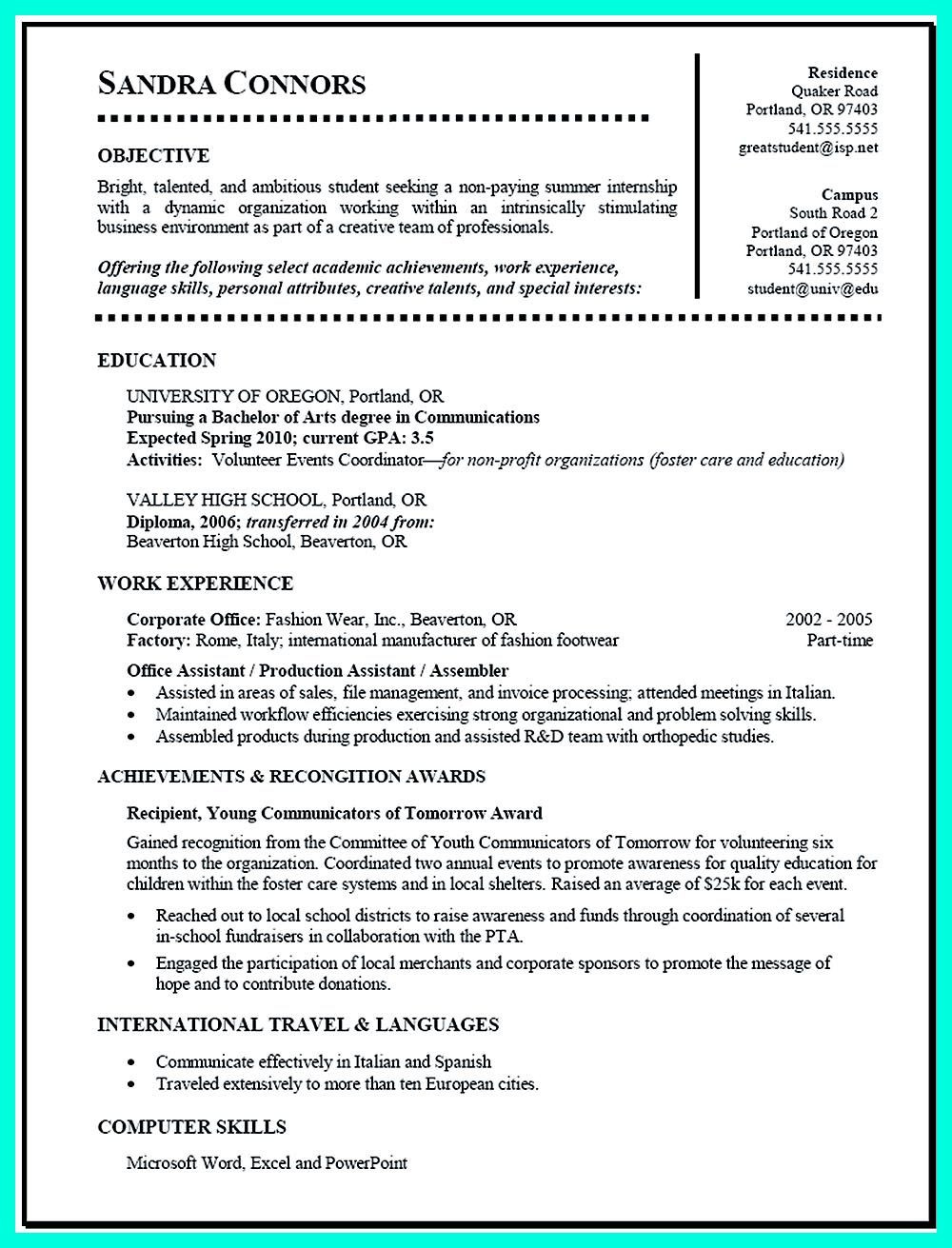 Sample Resume for College Student Looking for Summer Job Best Current College Student Resume with No Experience Student …