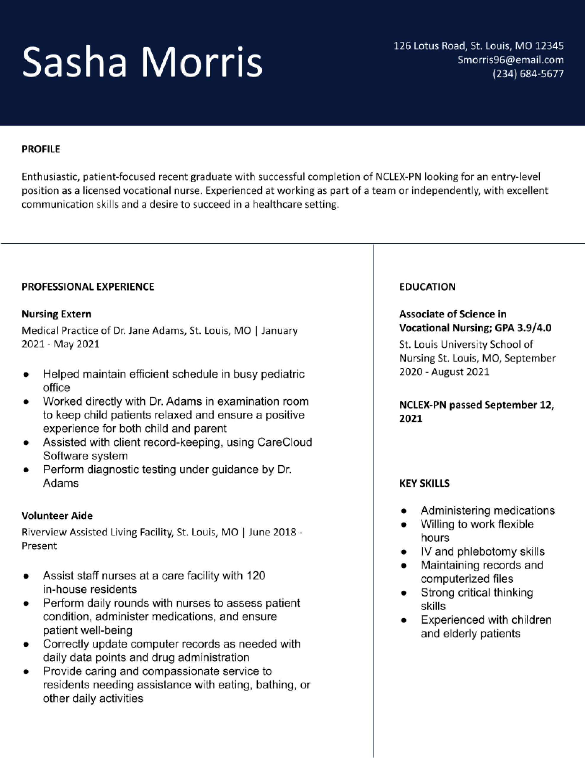 Sample Resume for Entry Level Licensed Practical Nurse Licensed Vocational Nurse (lvn) Resume Examples Of 2022 …