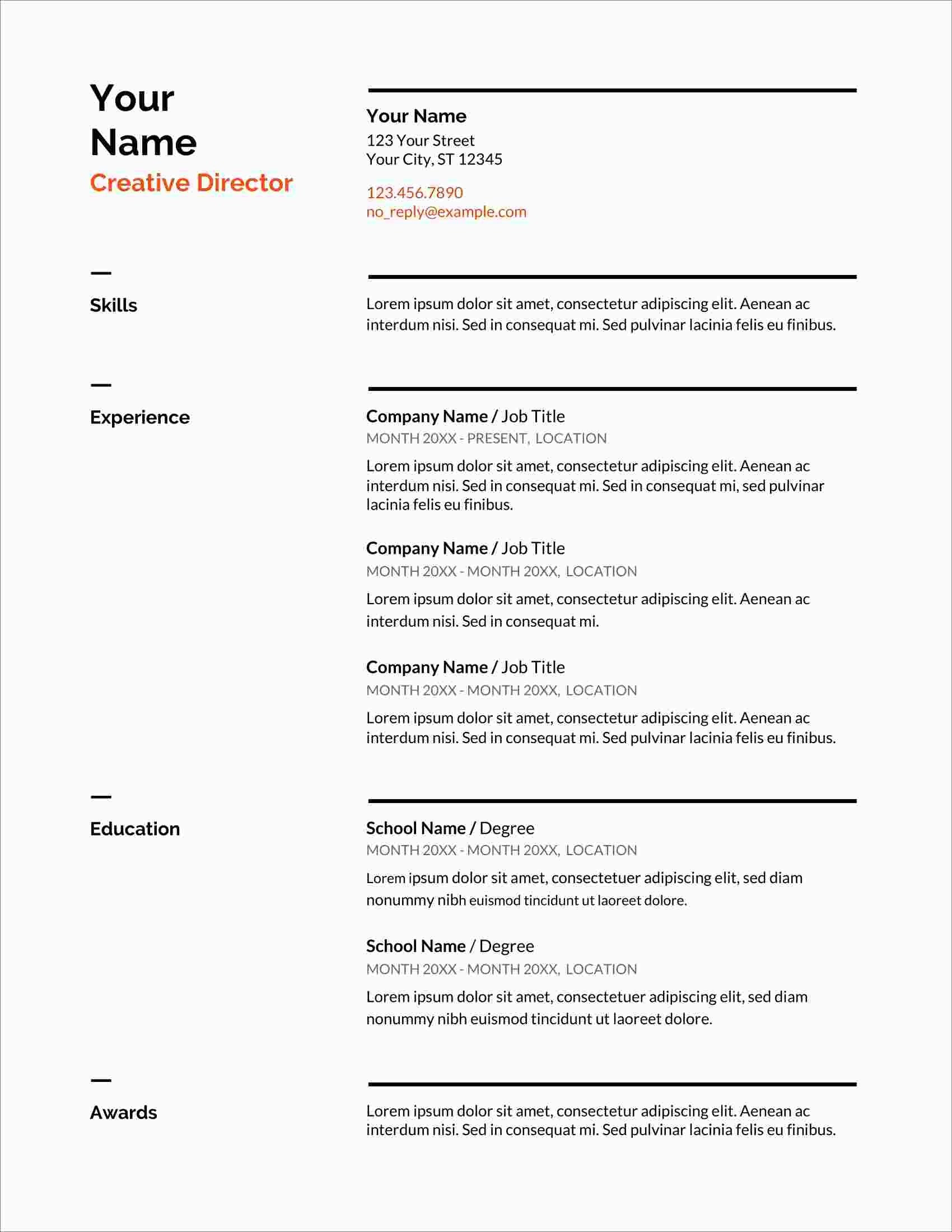 Sample Resume for Freshers with Photo attached 20 Free Resume Templates to Download (word, Pdf & More)