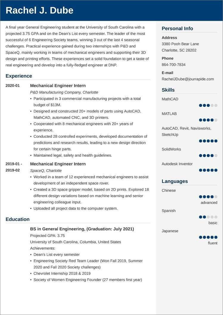 Sample Resume format for Engineering Students Engineering Student Resumeâexamples and 25lancarrezekiq Writing Tips