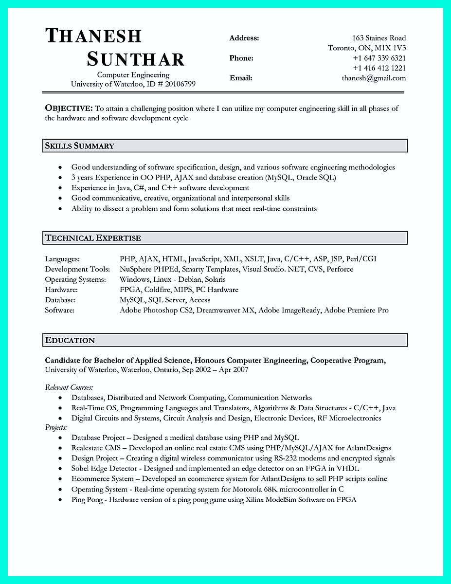 Sample Resume Of Computer Hardware Engineer Awesome the Perfect Computer Engineering Resume Sample to Get Job …