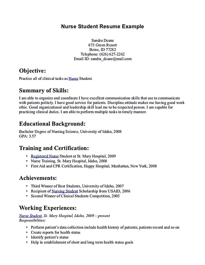 Sample Resume Relevant Skills and Experience Nursing Student Resume Must Contains Relevant Skills, Experience …