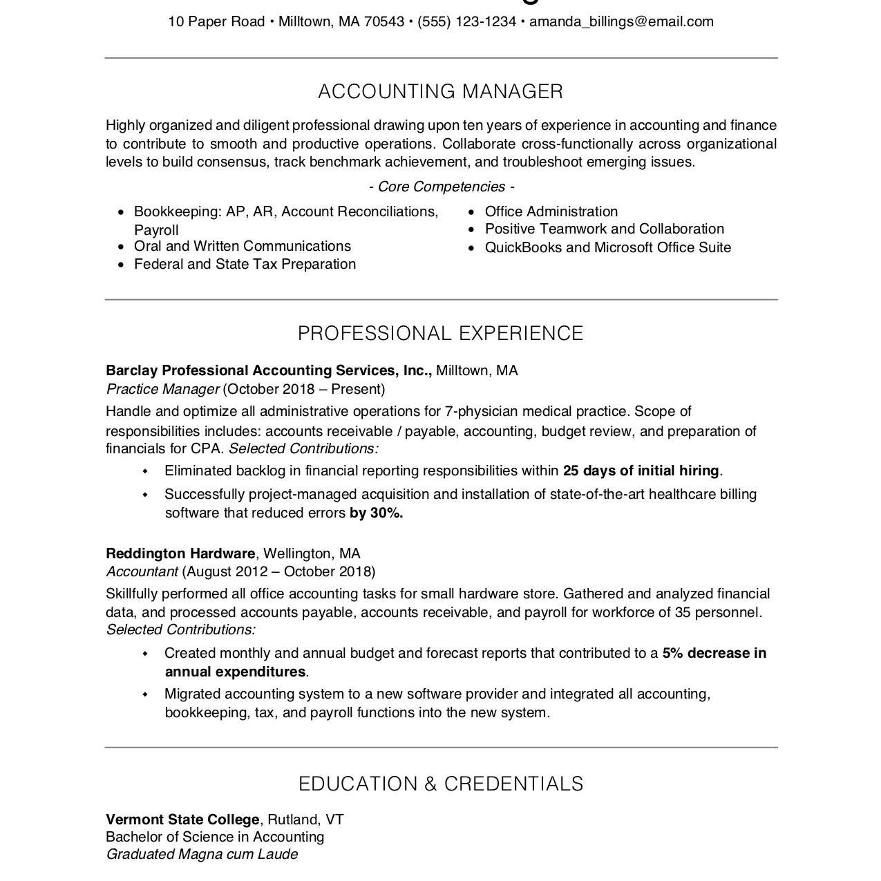 Sample Resume Template for Experienced Candidate Professional Resume Examples and Writing Tips