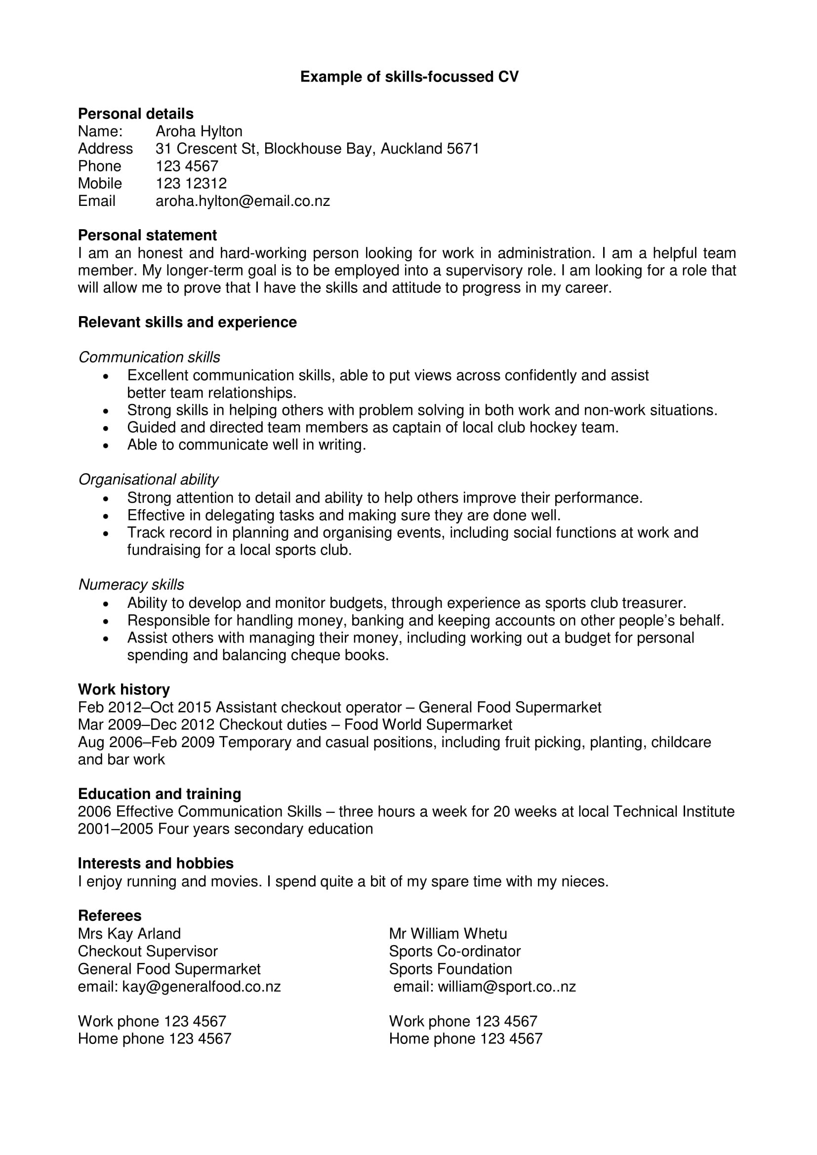Sample Resume with A Personal Statement Personal Summary – 16lancarrezekiq Examples, format, Pdf Examples