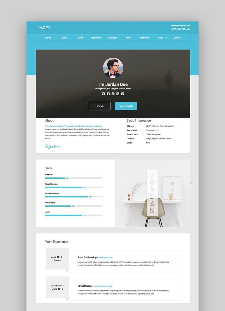 Simple Resume Template Bootstrap Free Download 22 Beste HTML-lebenslauf-vorlagen Zum Erstellen Von Persönlichen … Simple Resume Template Bootstrap Free Download 22 Beste HTML-lebenslauf-vorlagen Zum Erstellen Von Persönlichen …
