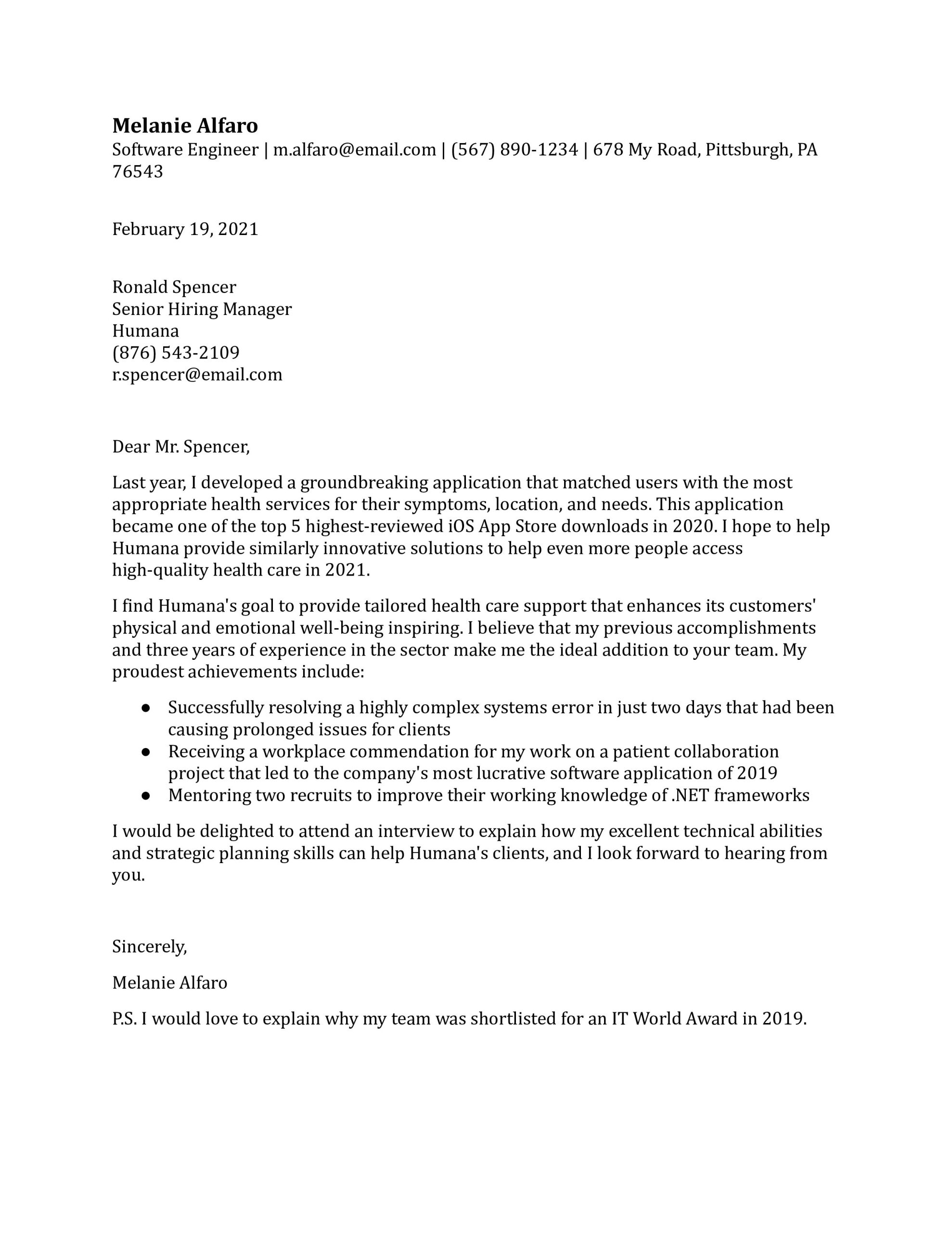 Software Engineer Cover Letter Resume Sample software Engineer Cover Letter Examples In 2022 – Resumebuilder.com