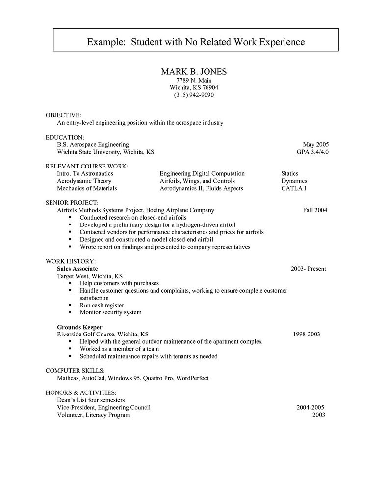 Teenage Resume No Work Experience Template Resume Templates College Student No Job Experience Flickr