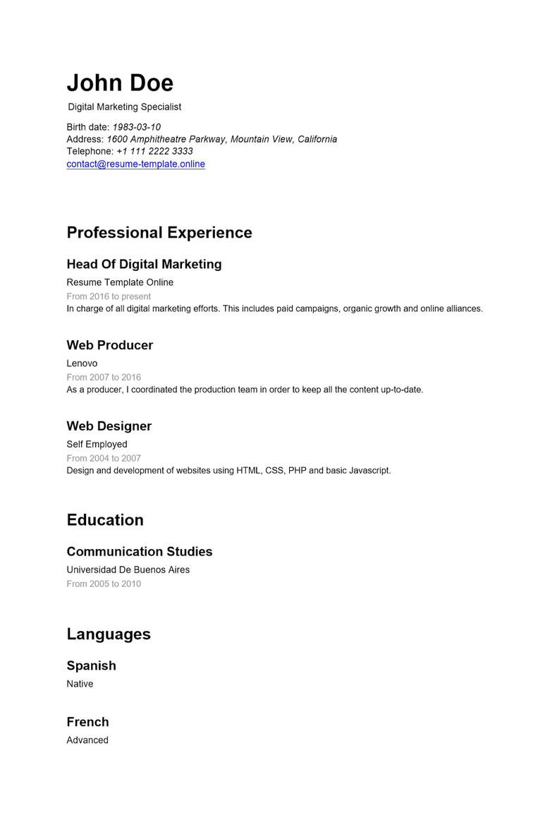 The Muse 41 Best Resume Templates the 41 Best Free Resume Templates the Muse