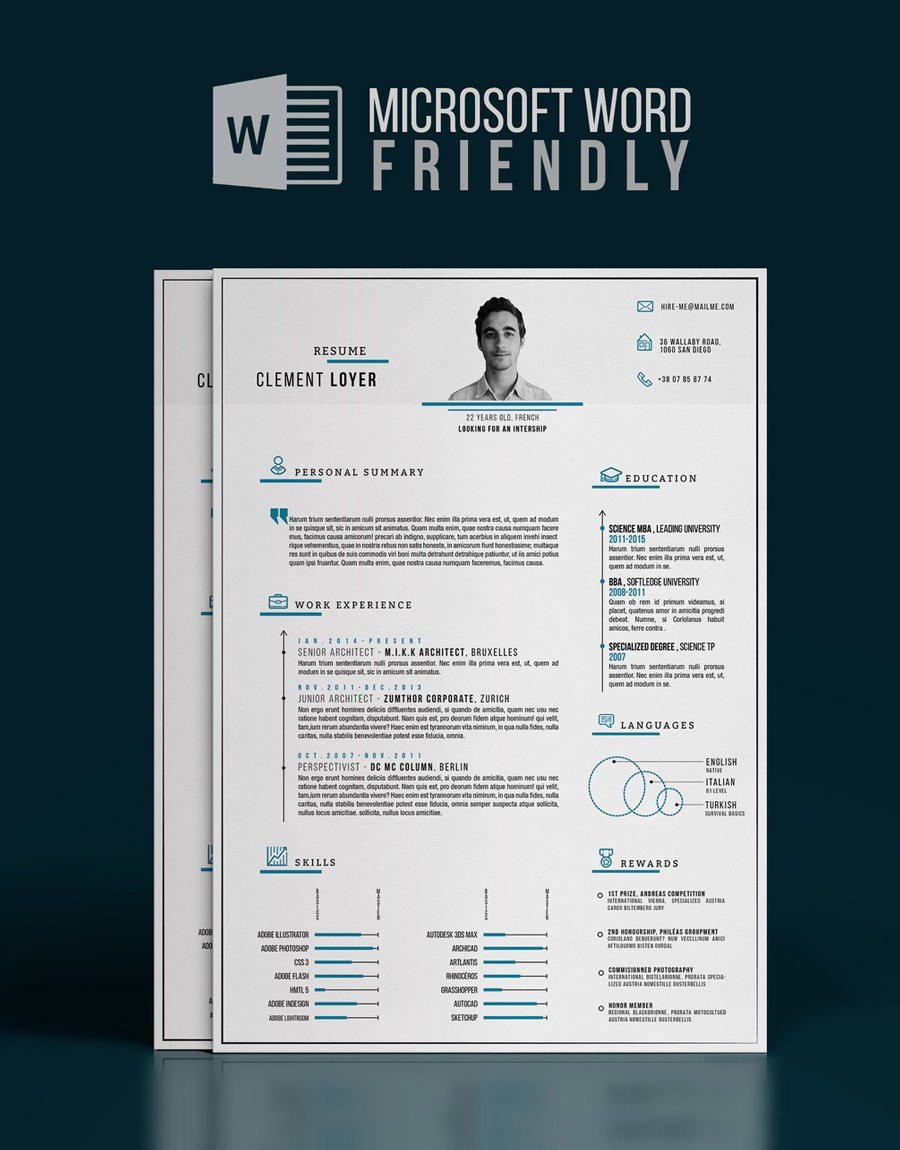 Blue Grey Resume Template Free Download Free Precise Blue Microsoft Word format Resume Template …