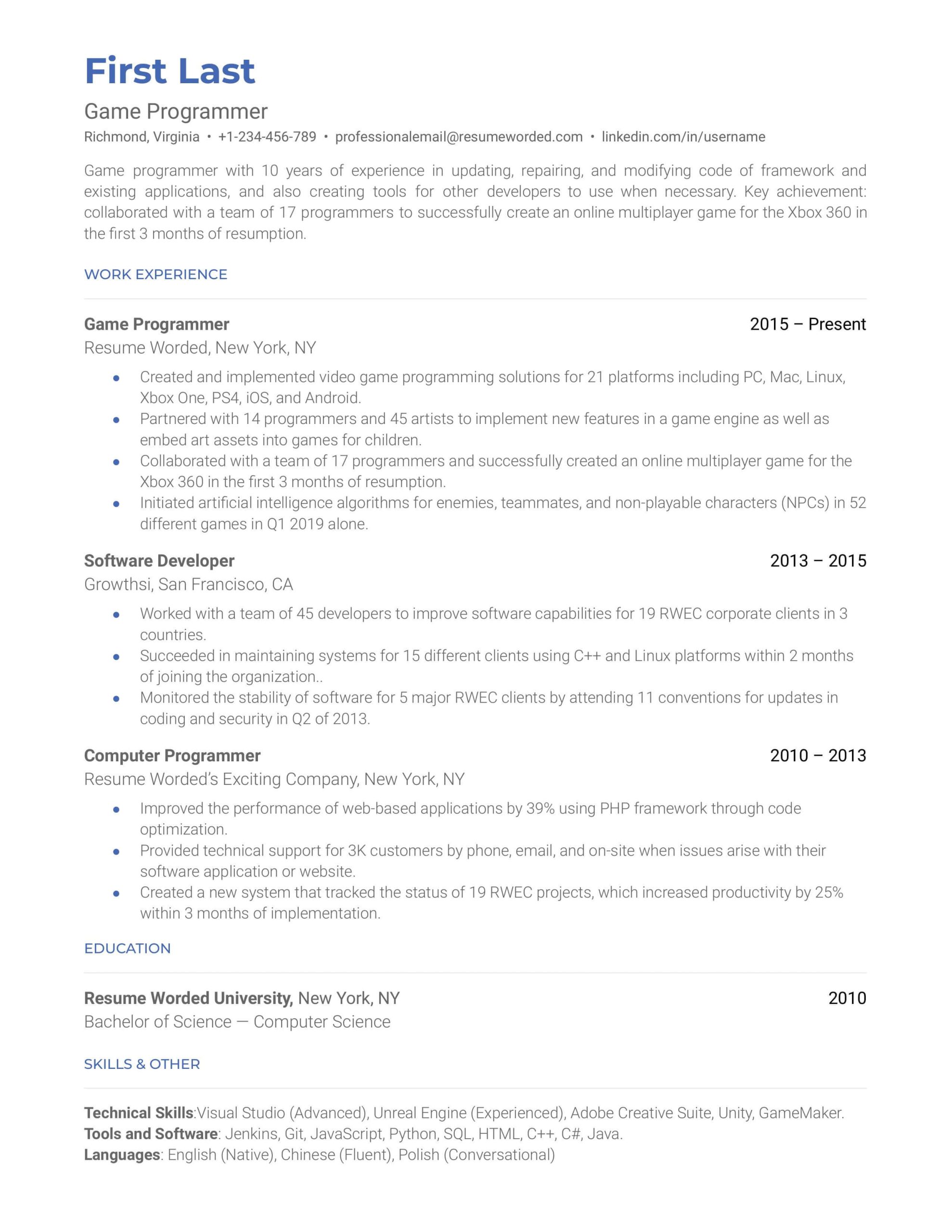 engineering resume examples and templates