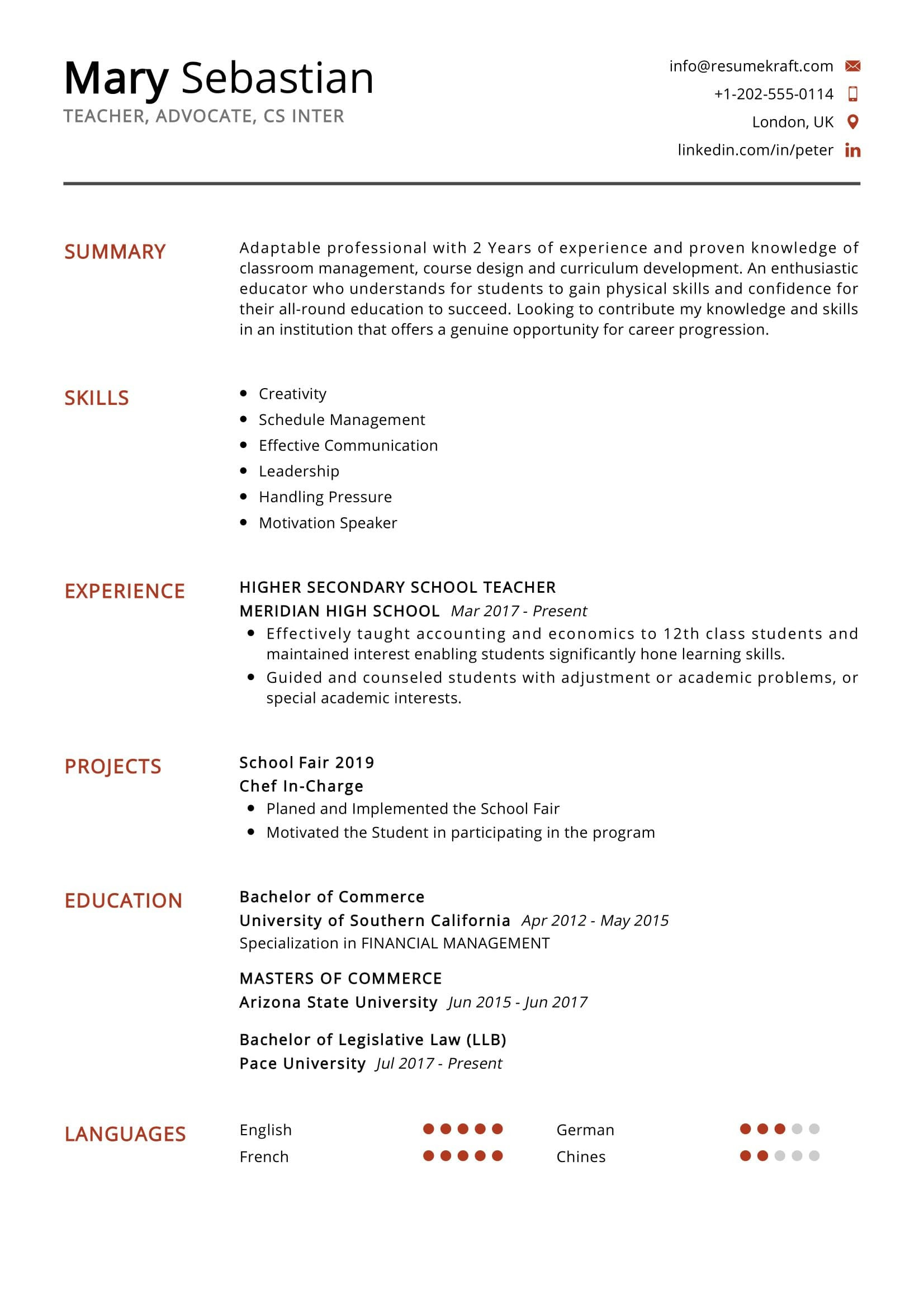 Character Reference In Resume Sample In English Teaching Position Secondary School Teacher Resume Sample 2022 Writing Tips …