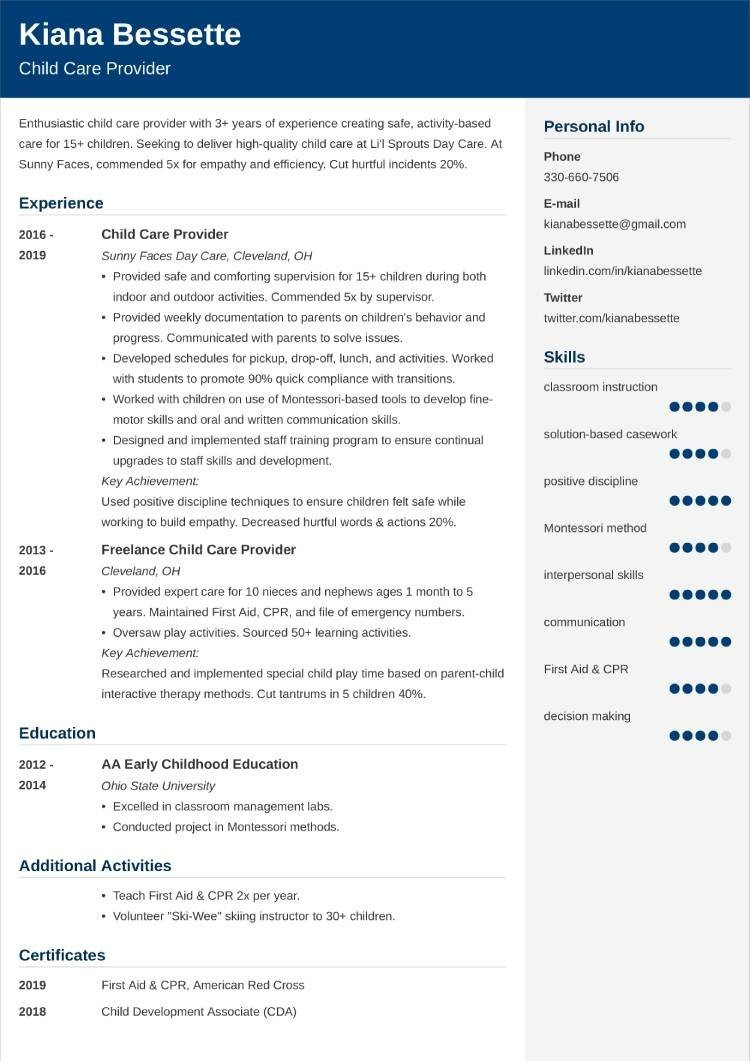 Daycare after School Counselor Resume Sample Child Care Resumeâexamples and 25lancarrezekiq Writing Tips