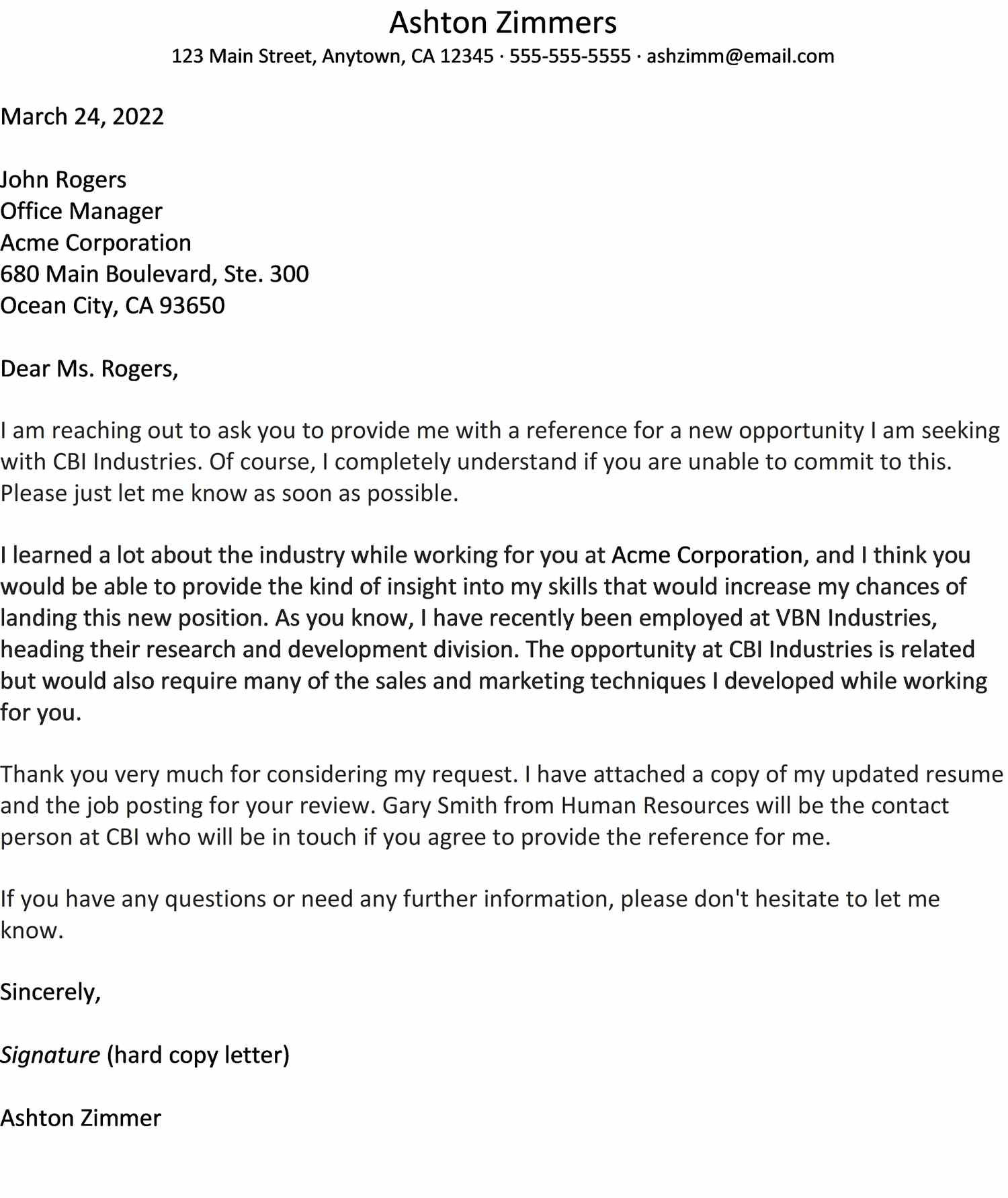 Email asking for Resume Feedback Sample Email Sample Letters and Emails to ask for A Reference