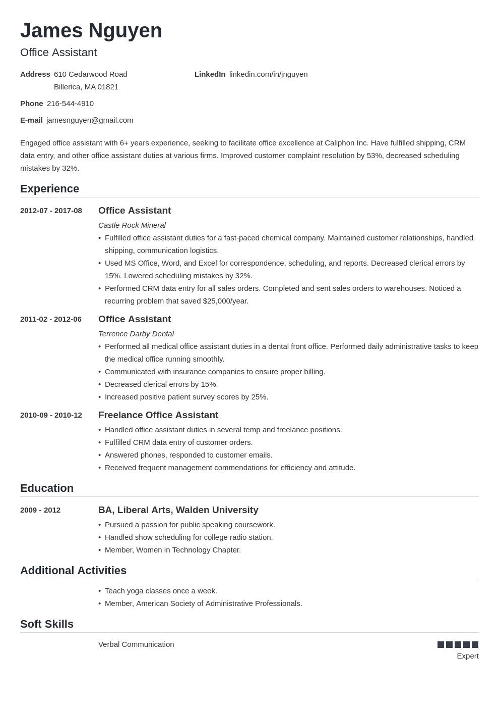 First Time assistant Principal Resume Template Clerical assistant Resume Examples In 2021 Office assistant …