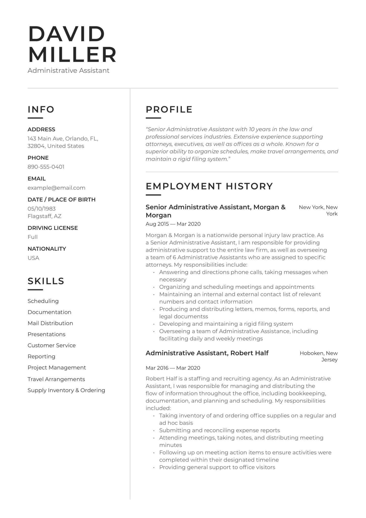 Free Sample Of Executive assistant Resume 19 Administrative assistant Resumes & Guide Pdf 2022