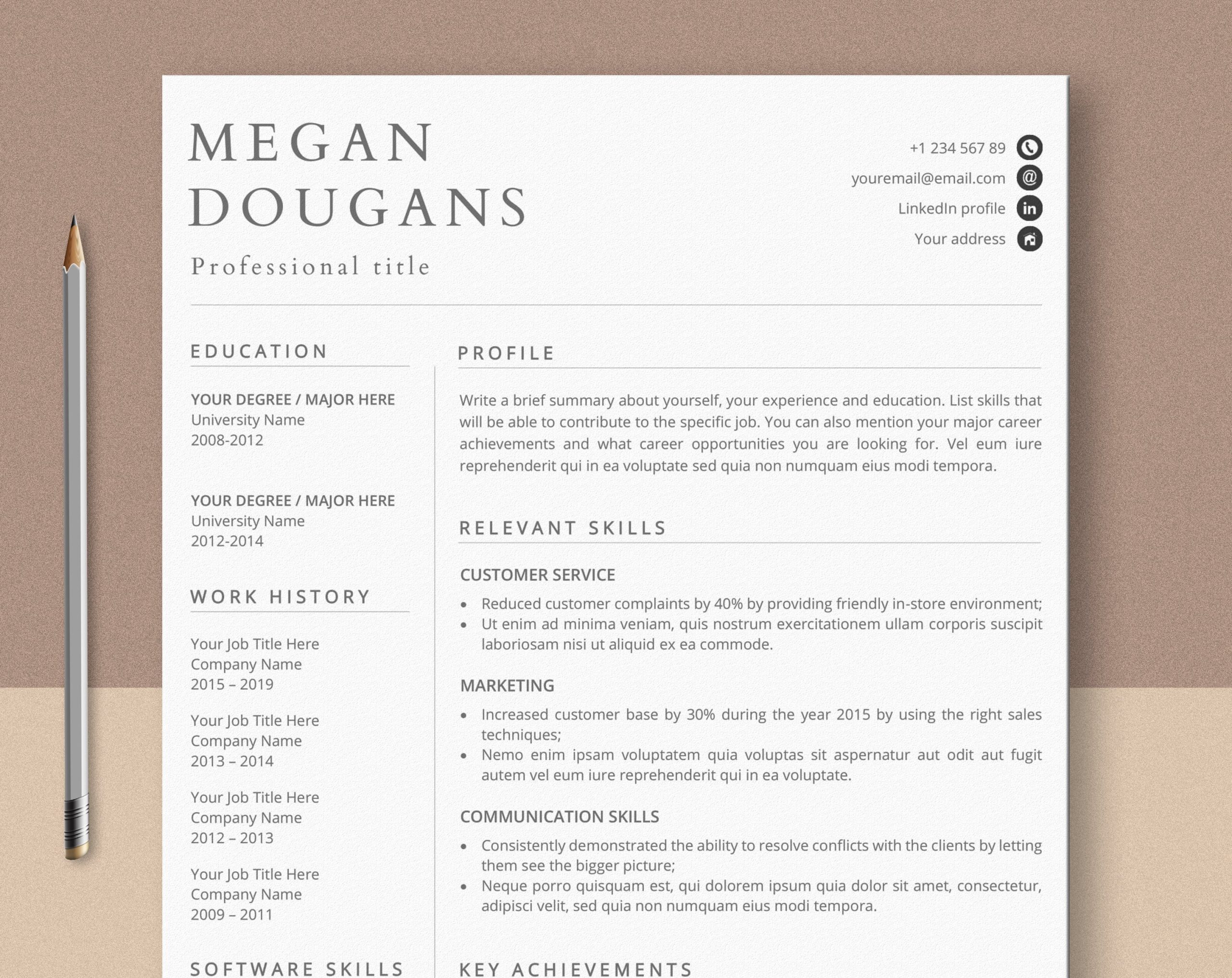 Functional Resume Sample for Career Change to Pastry assistant Skills-based Resume Template Functional Resume Resume and – Etsy