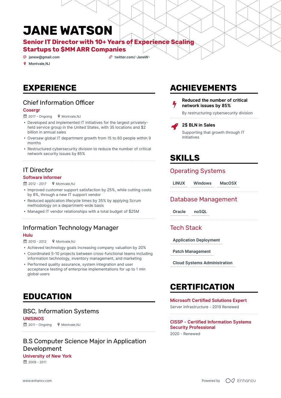 Functional Resume Sample for Information Technology It Resume Examples & Templates for 2022 Information Technology …